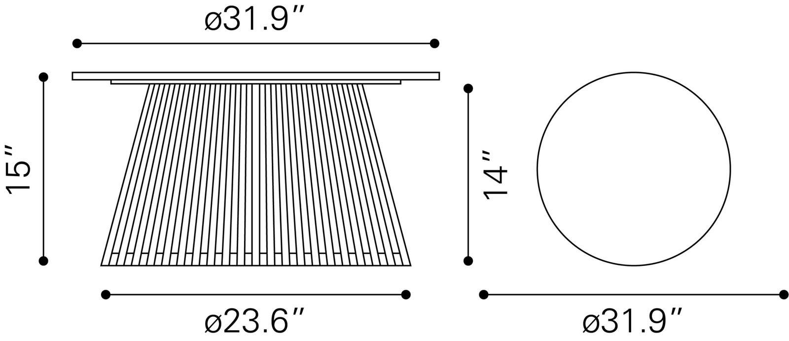 Mazara Coffee Table White & Whitewashed - Image 6