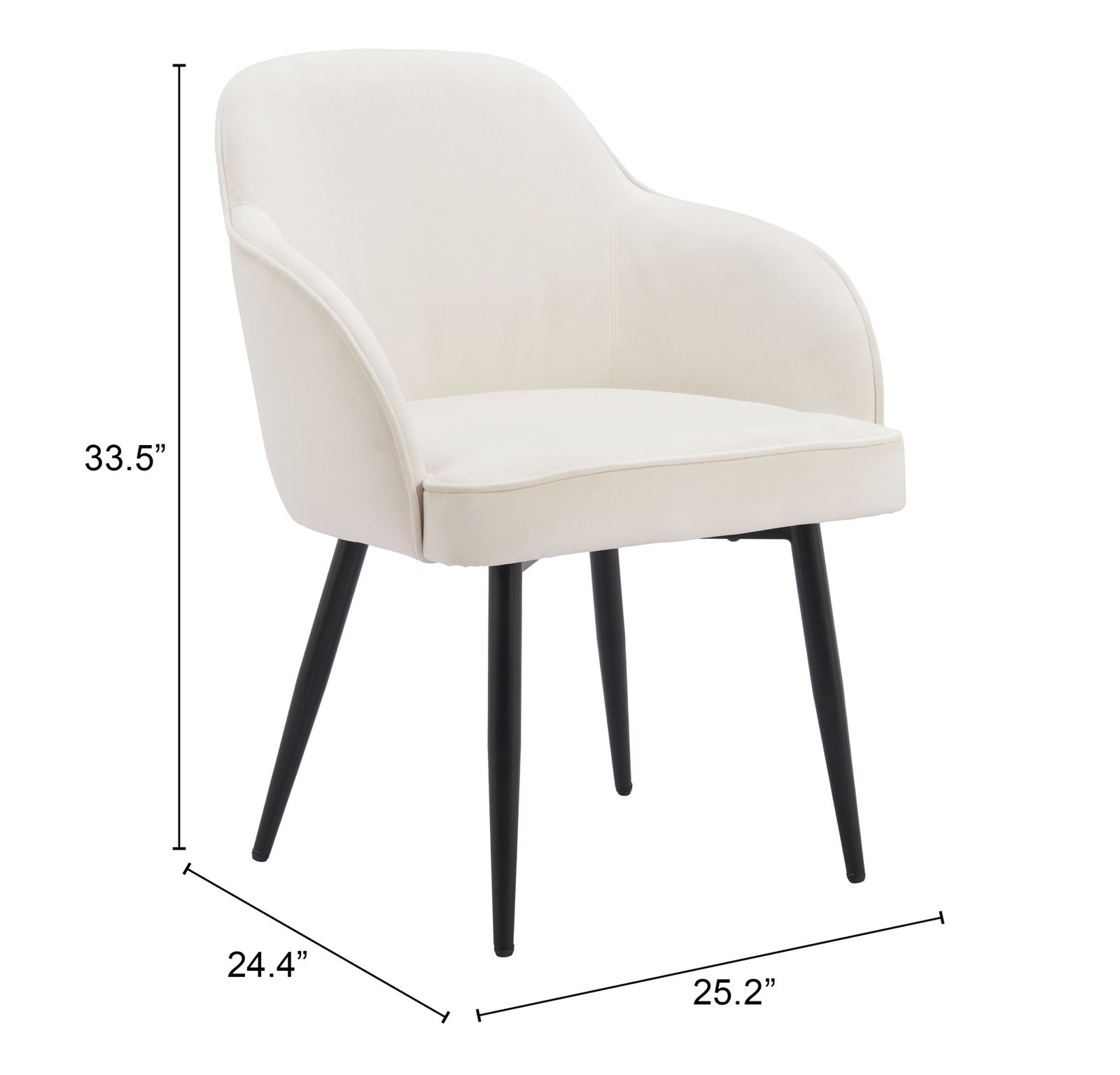 Jolie Dining Chair (Set of 2) Ivory - Image 10