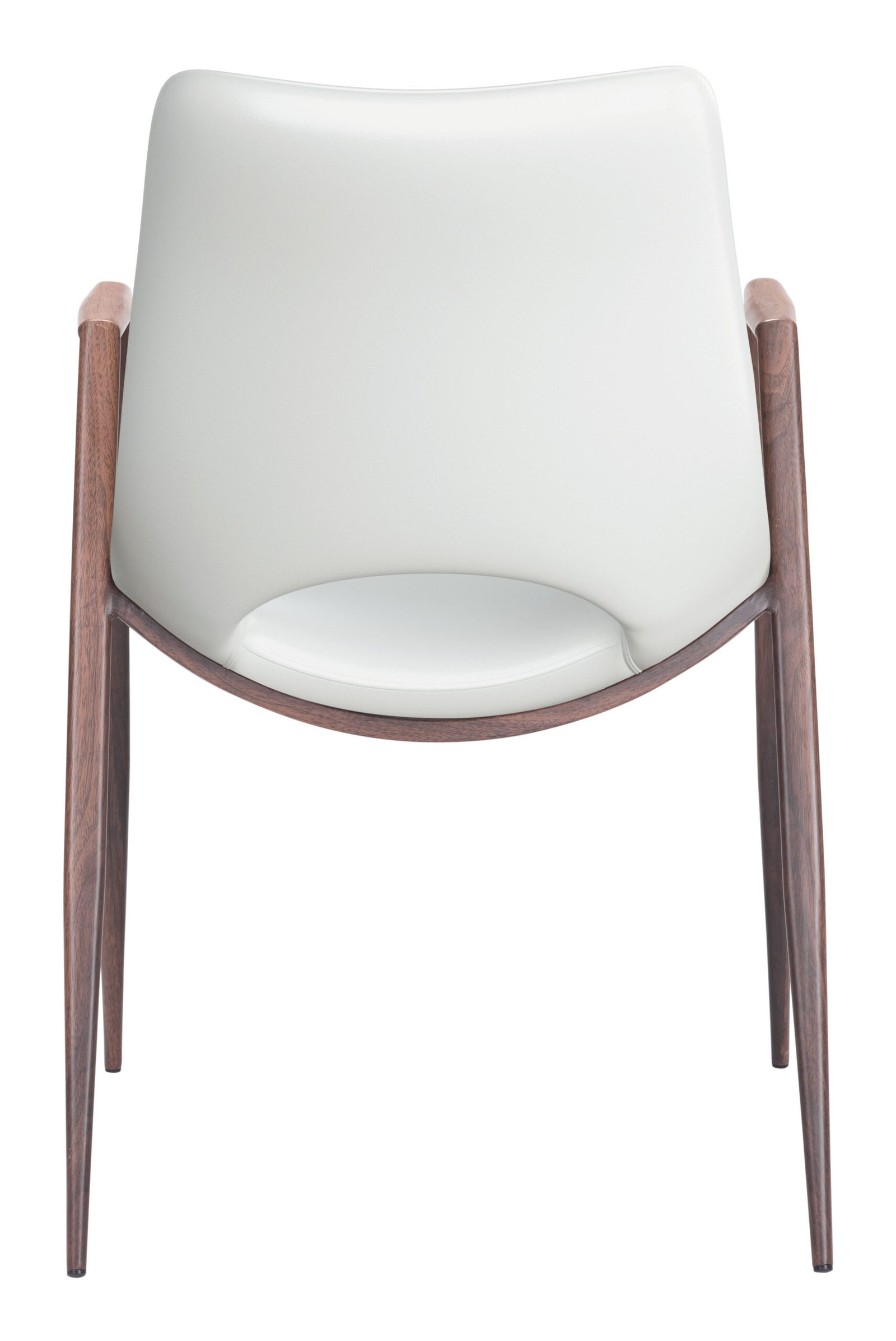 Desi Dining Chair (Set of 2) White & Walnut - Image 5