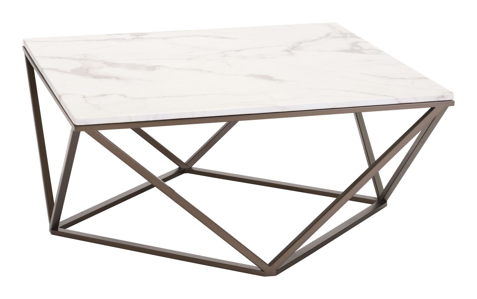 Tintern Coffee Table White & Antique Bronze - Image 7