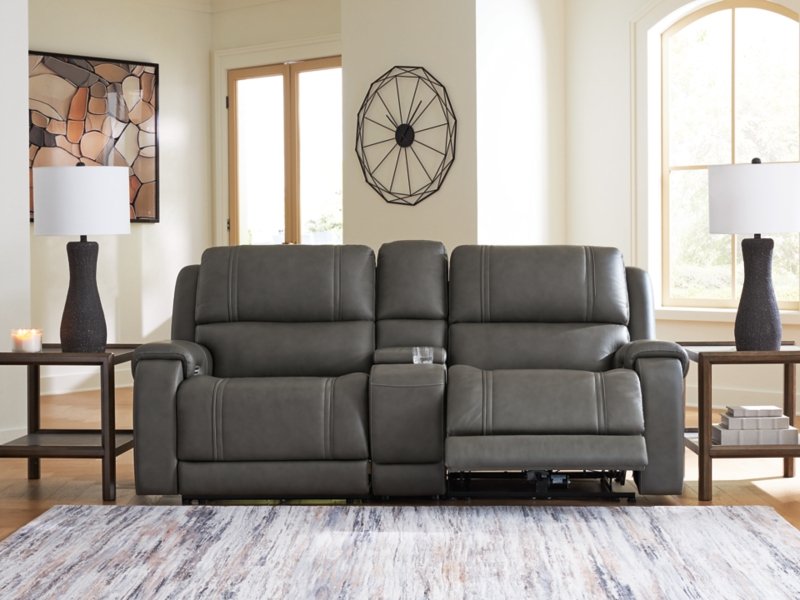 5Z - Pendley 3-Piece Power Reclining Sectional Loveseat with Console - Image 3
