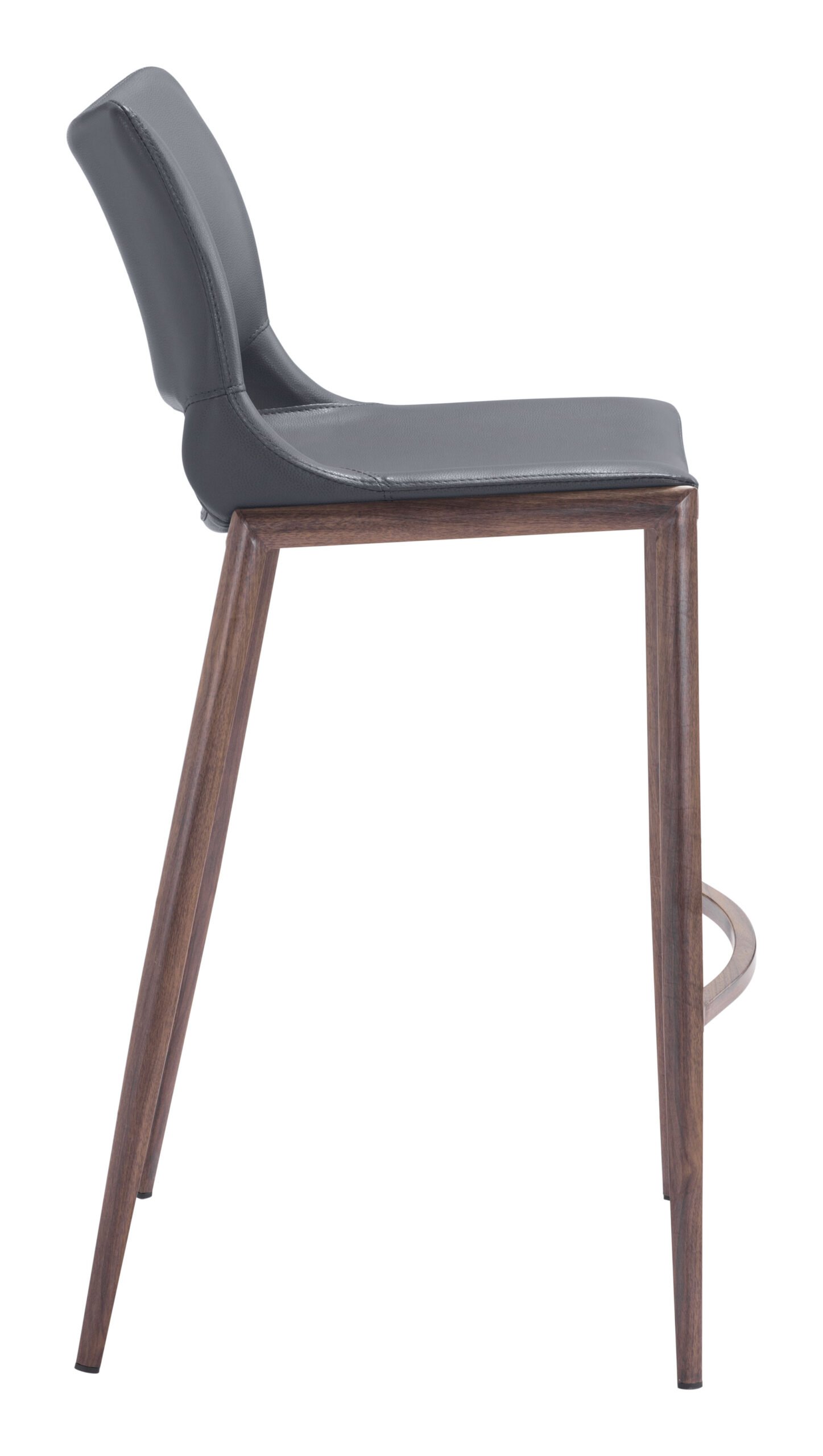 Ace Barstool (Set of 2) Dark Gray & Walnut - Image 4