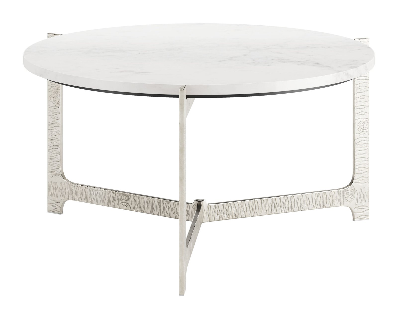 Barmas Coffee Table White & Silver - Image 3