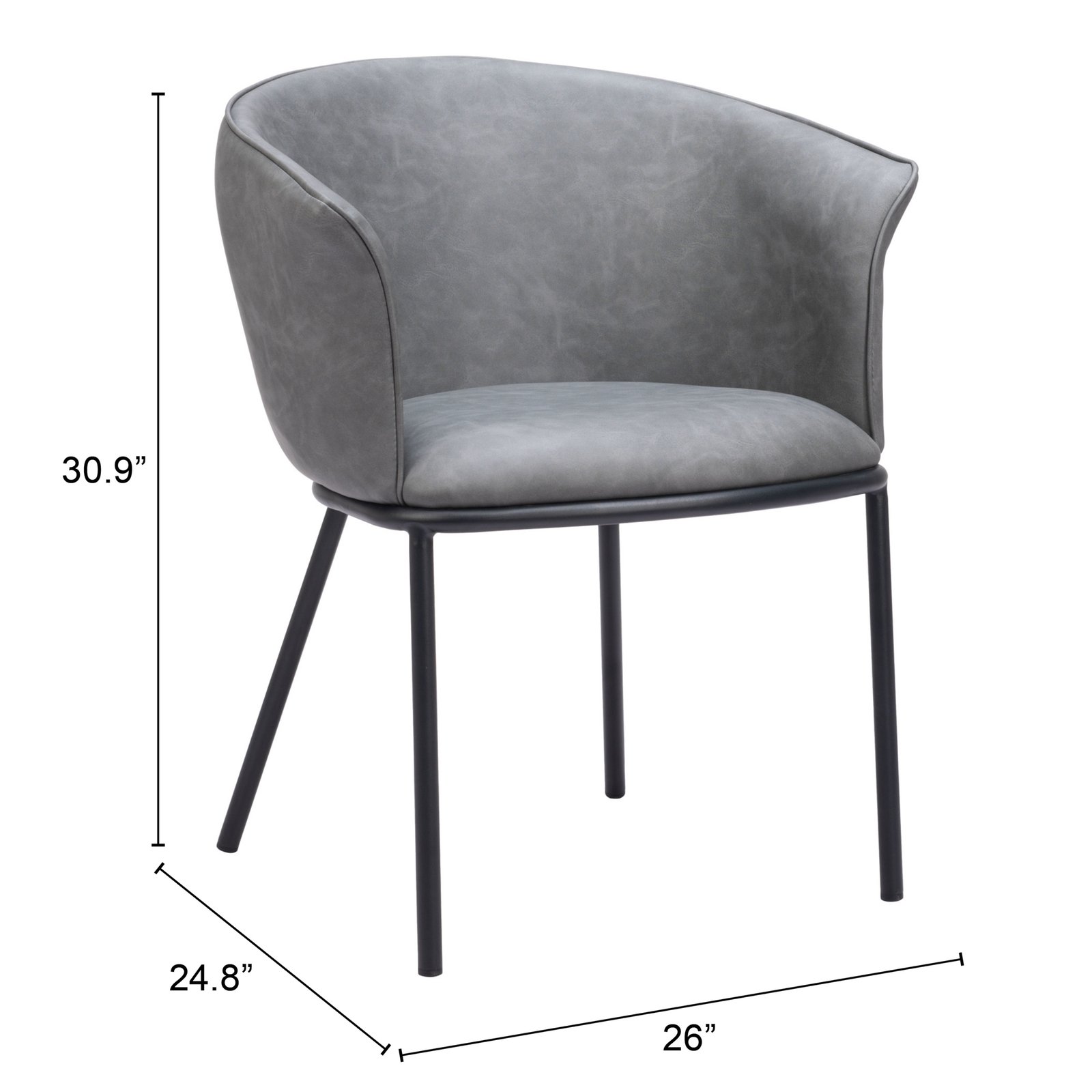Garston Dining Chair Gray - Image 9