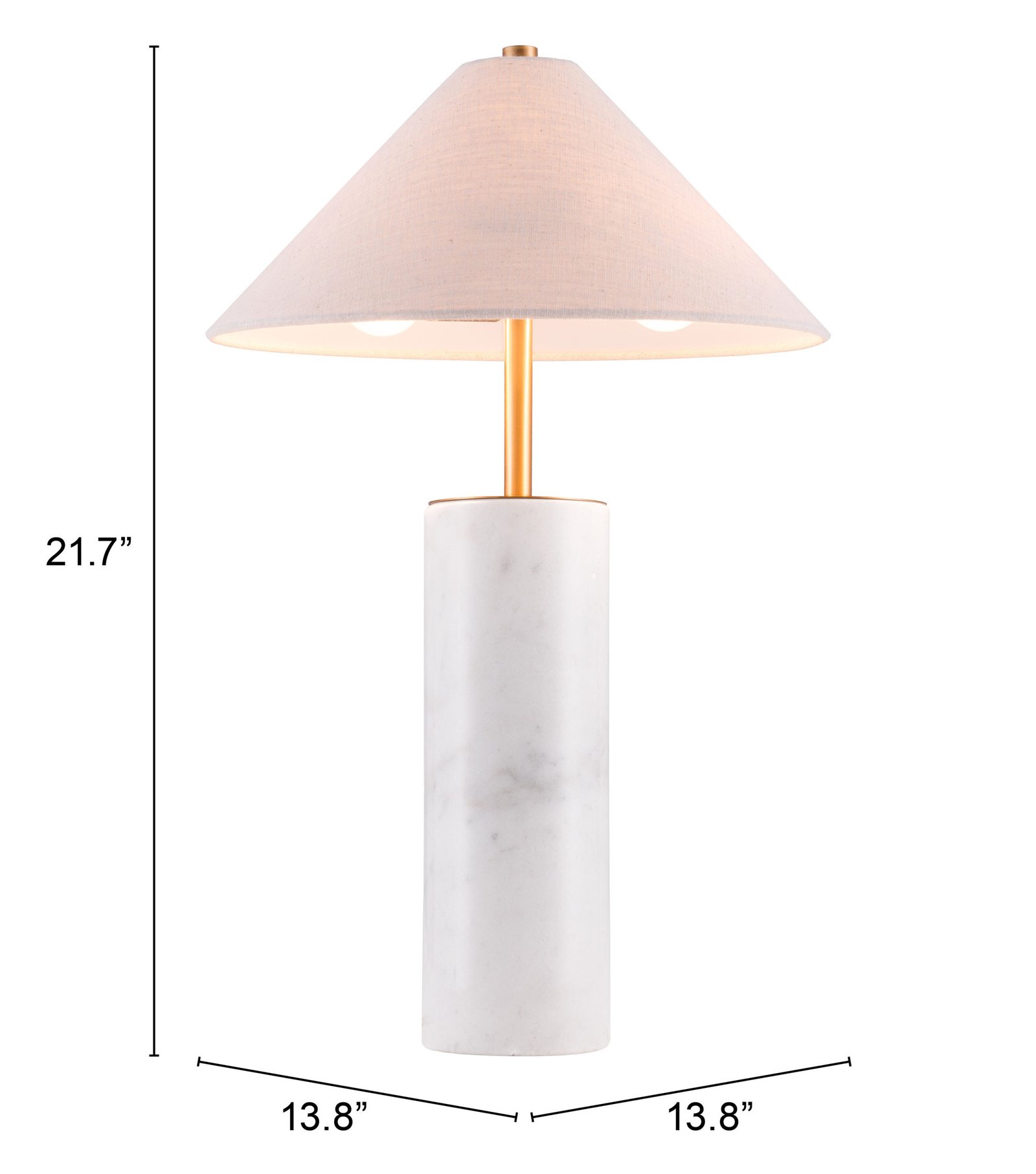 Ciara Table Lamp Beige & White - Image 8