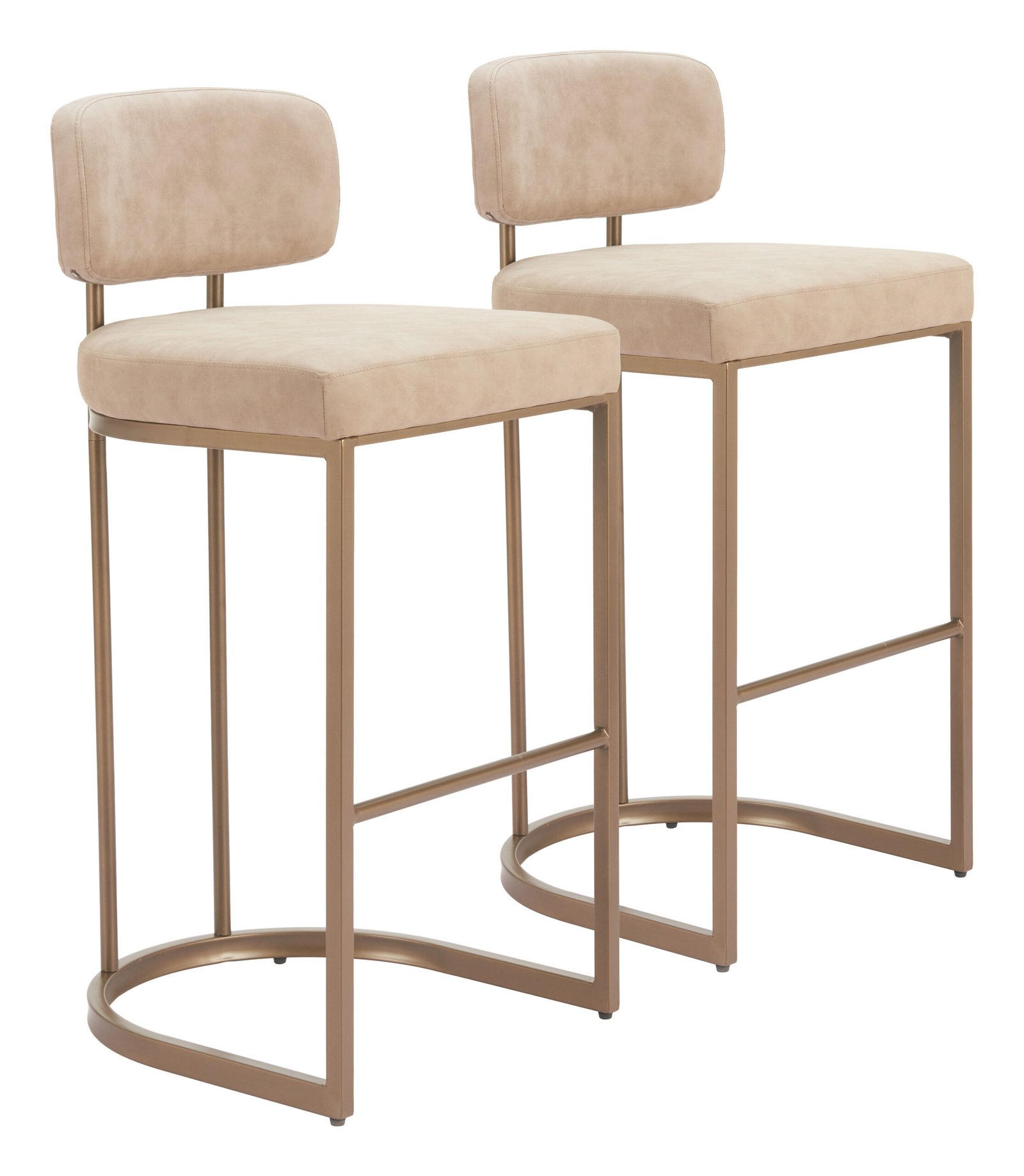 Velar Barstool (Set of 2) Beige - Image 8