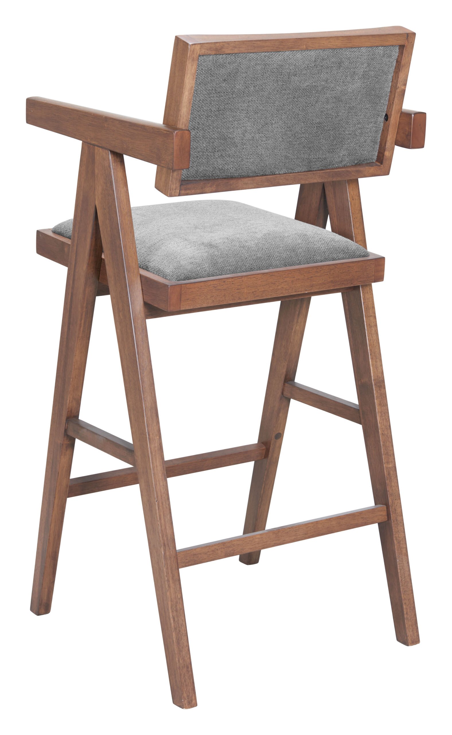 Delhi Barstool (Set of 2) Gray & Walnut - Image 5