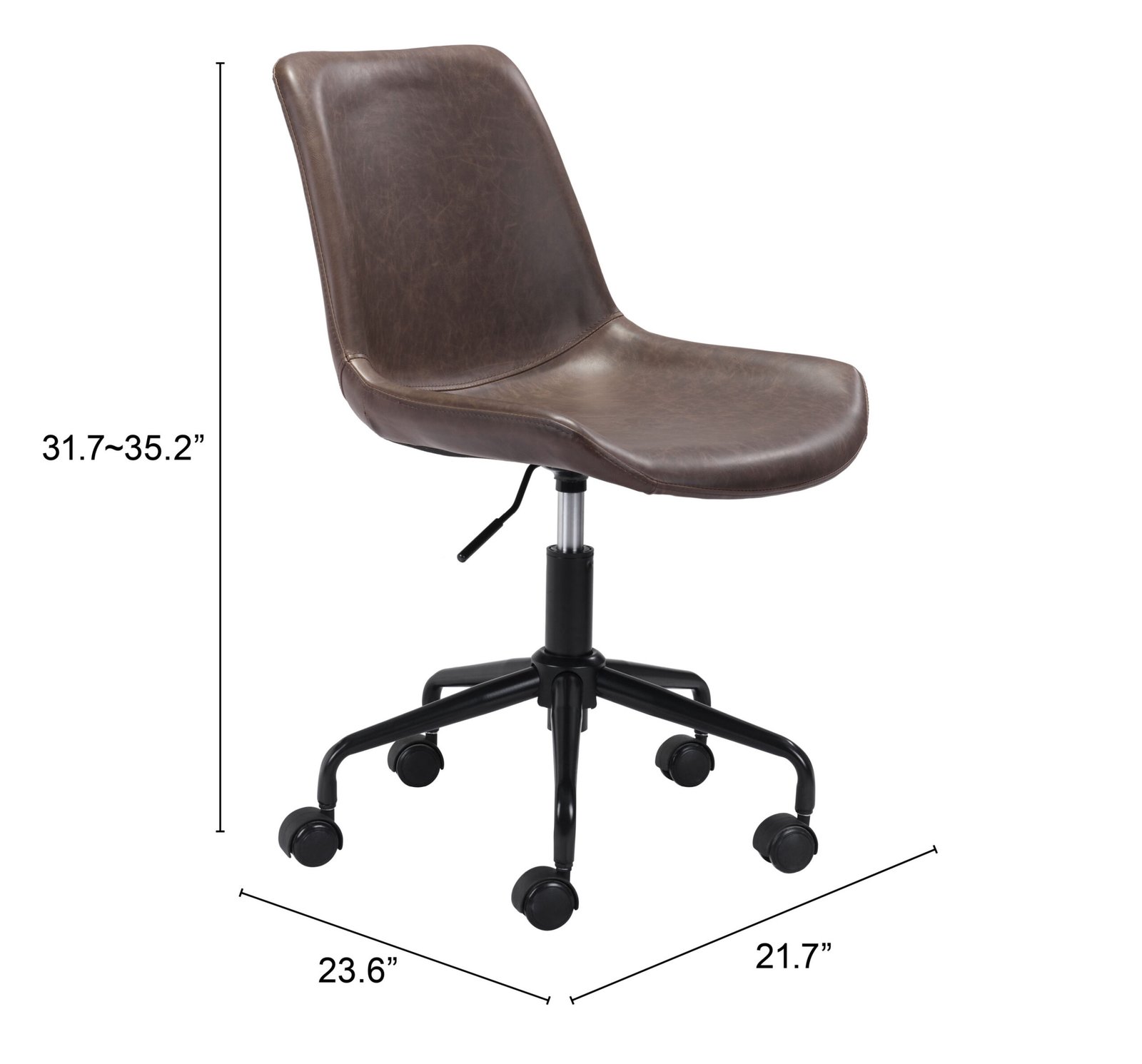 Byron Office Chair Brown - Image 11