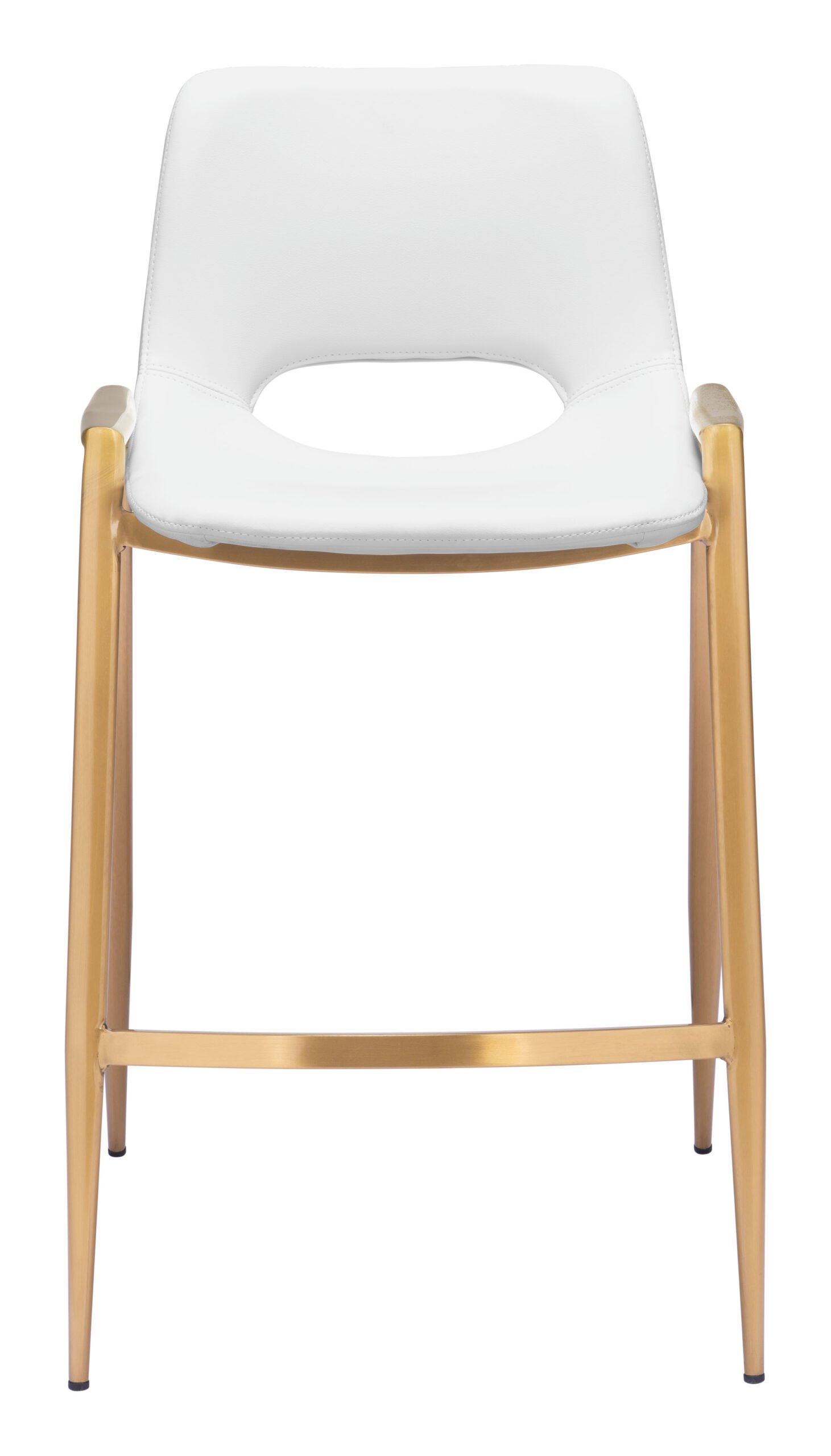 Desi Counter Stool (Set of 2) White & Gold - Image 5