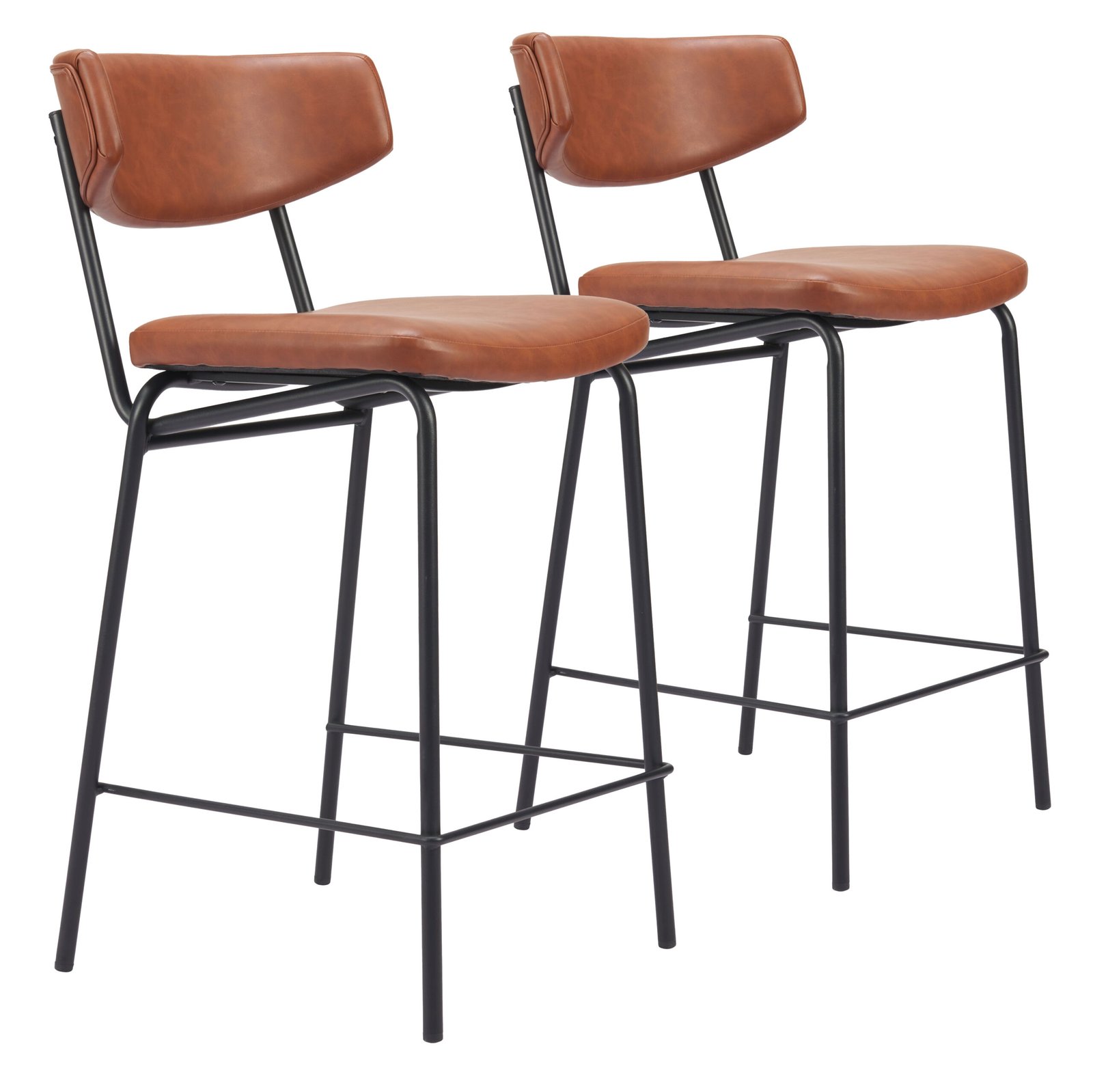 Charon Counter Stool (Set of 2) Vintage Brown - Image 12