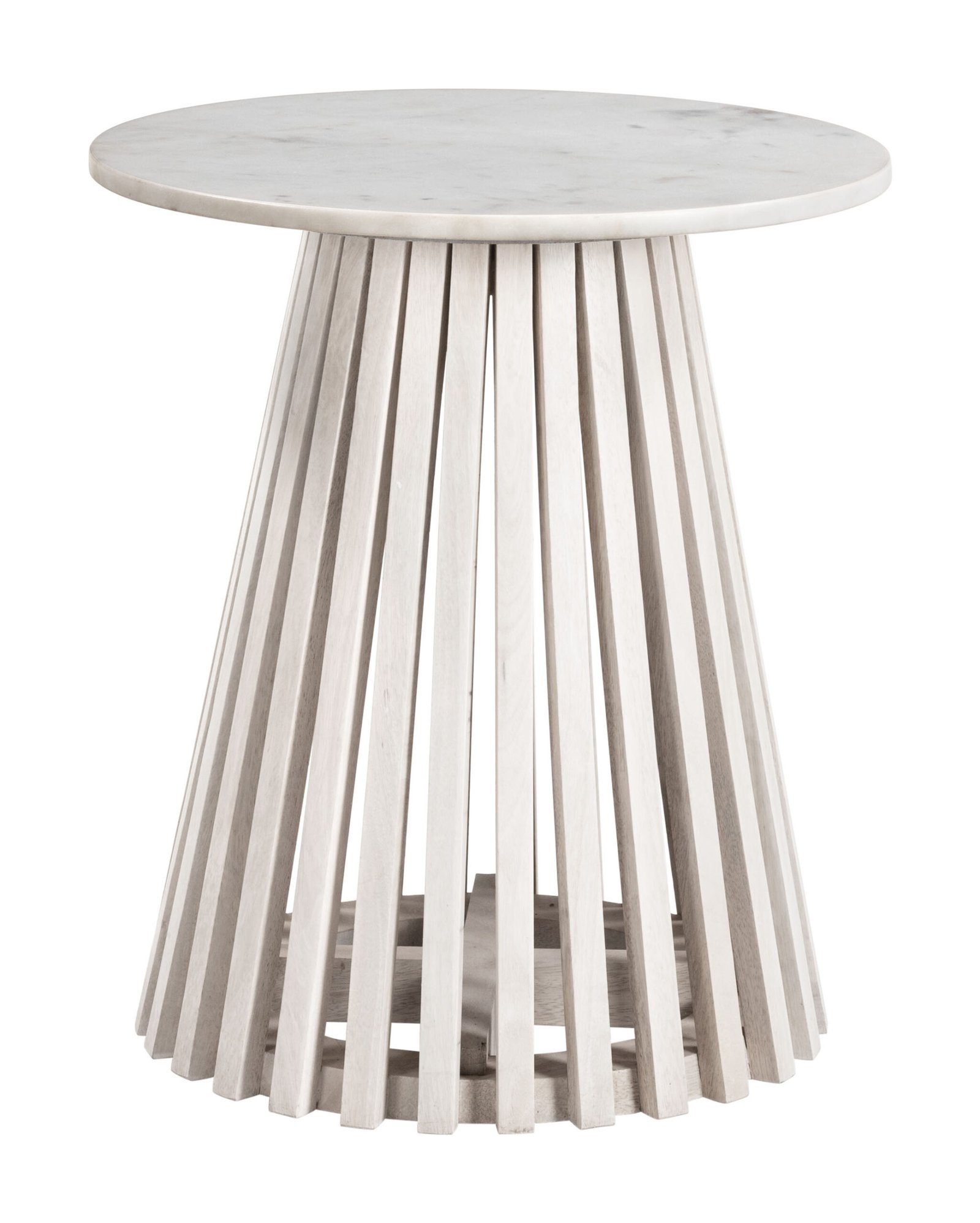 Mazara Side Table White & Whitewashed - Image 2