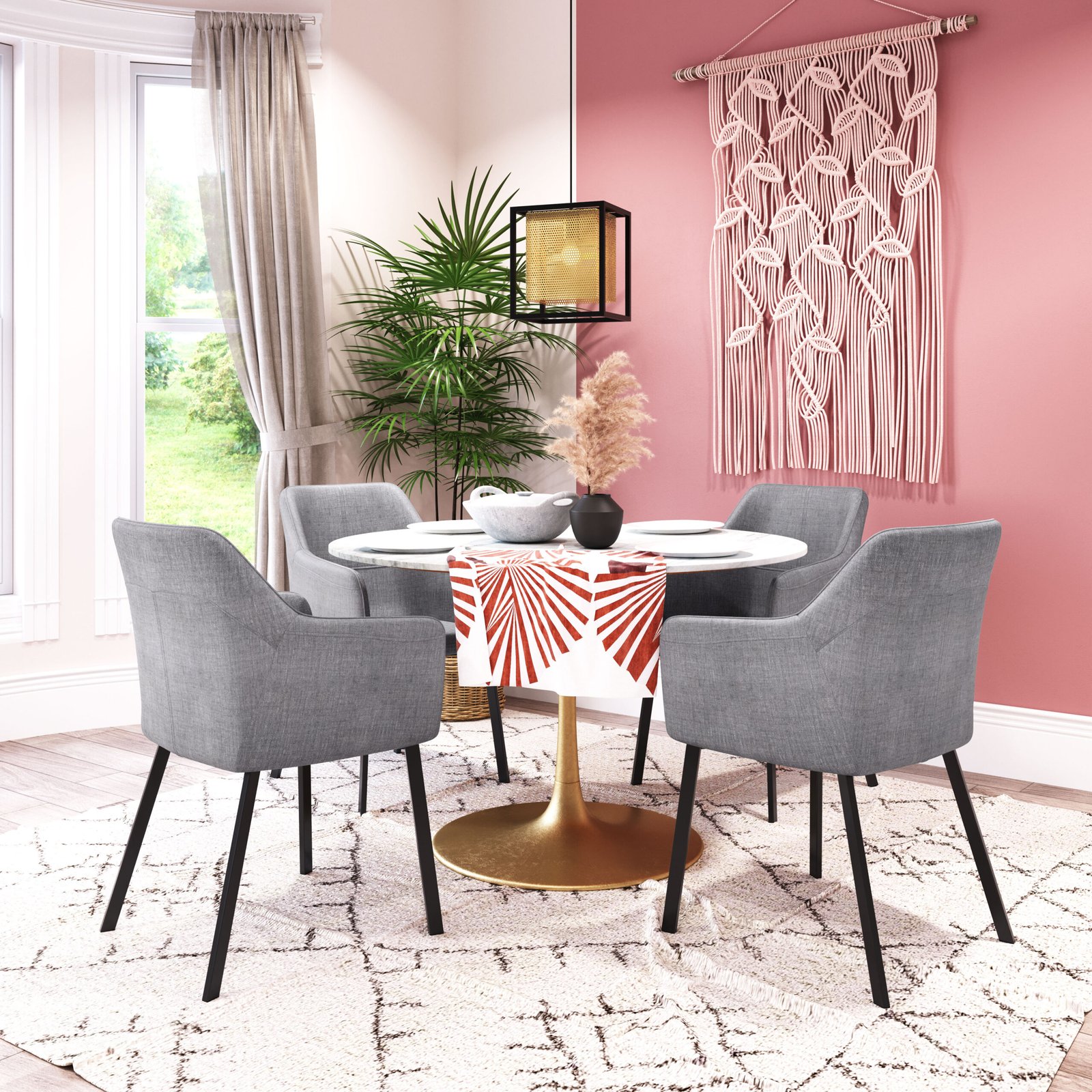 Adage Dining Chair (Set of 2) Gray - Image 2