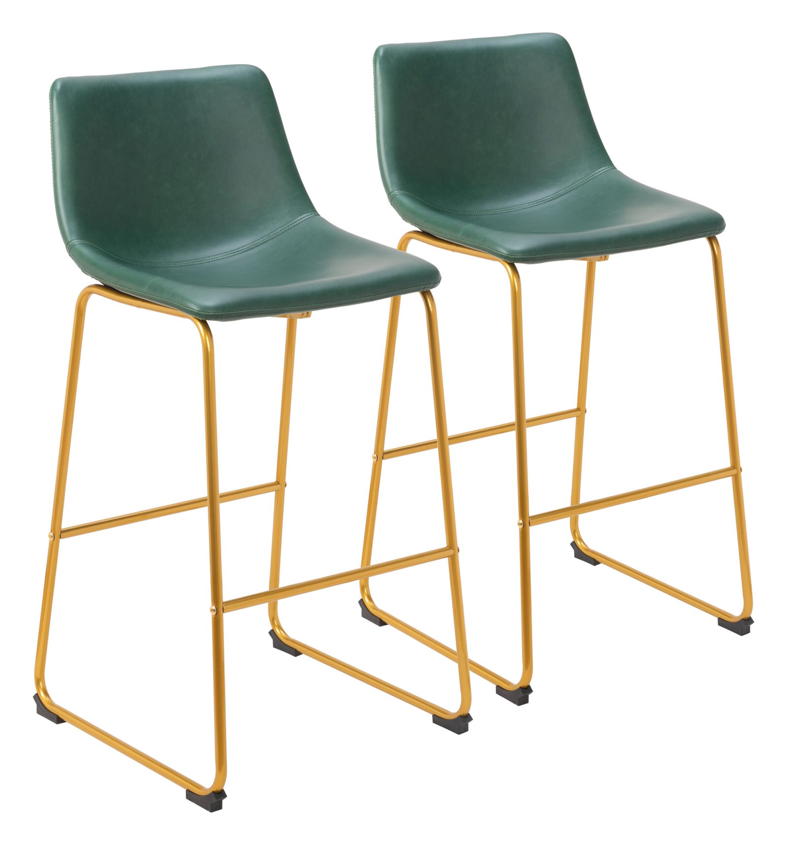 Augusta Barstool (Set of 2) Green & Gold - Image 11