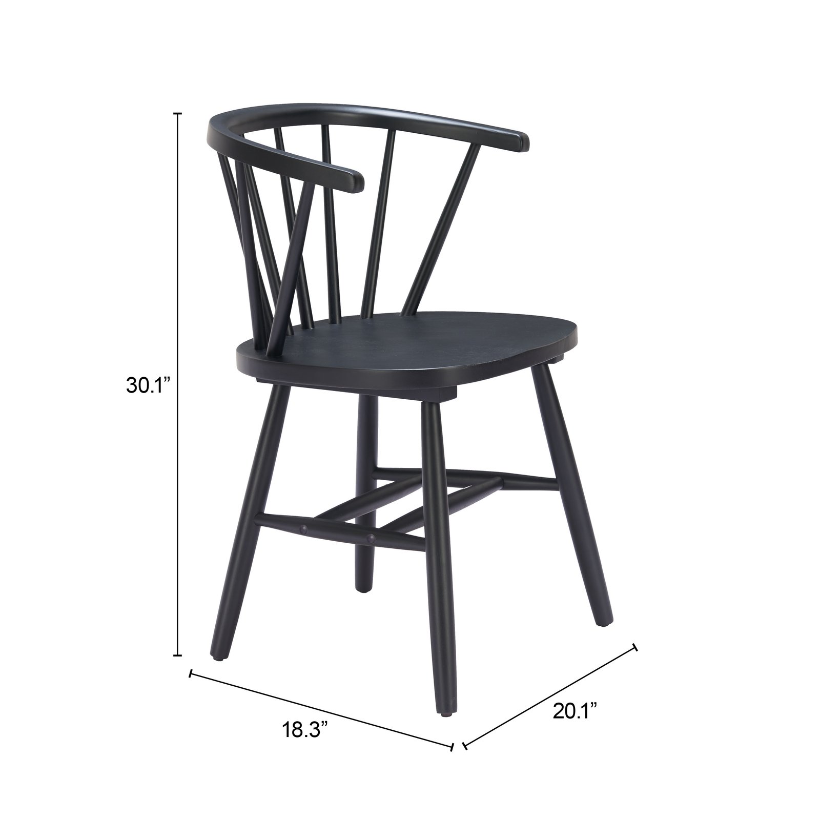 Stenger Dining Chair (Set of 2) Black - Image 8