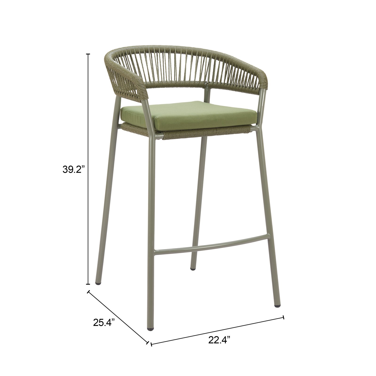 Skye Barstool (Set of 2) Green - Image 2