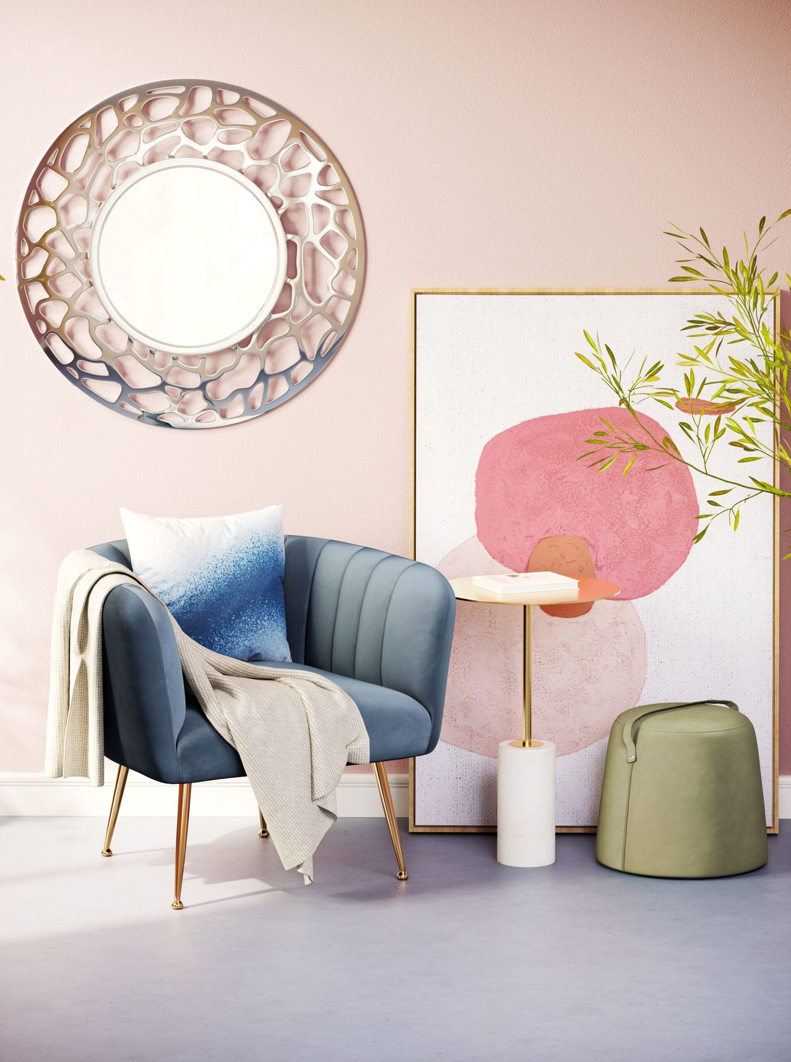 Deco Accent Chair Gray - Image 3