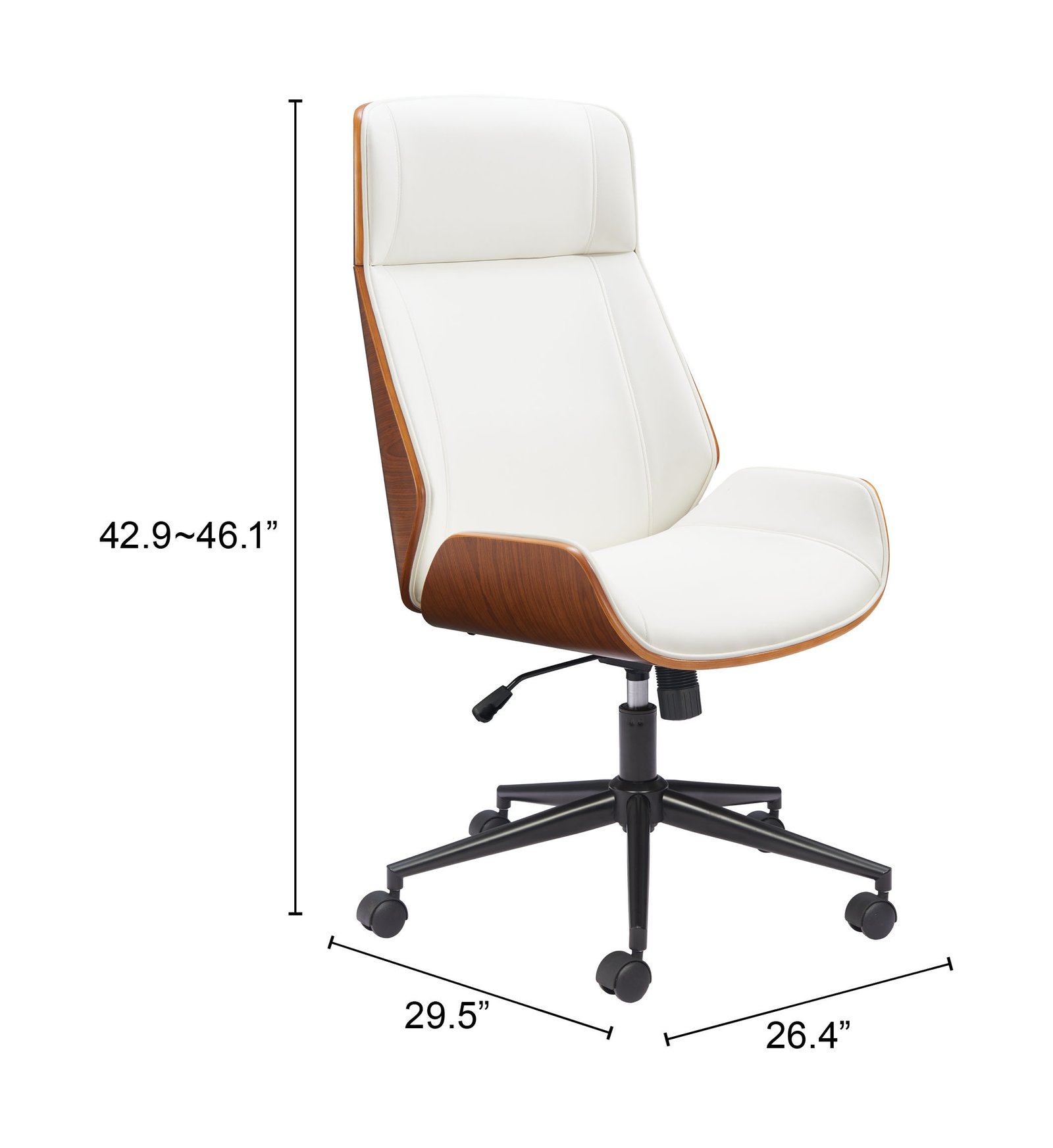Flex High Back Office Chair White - Image 9
