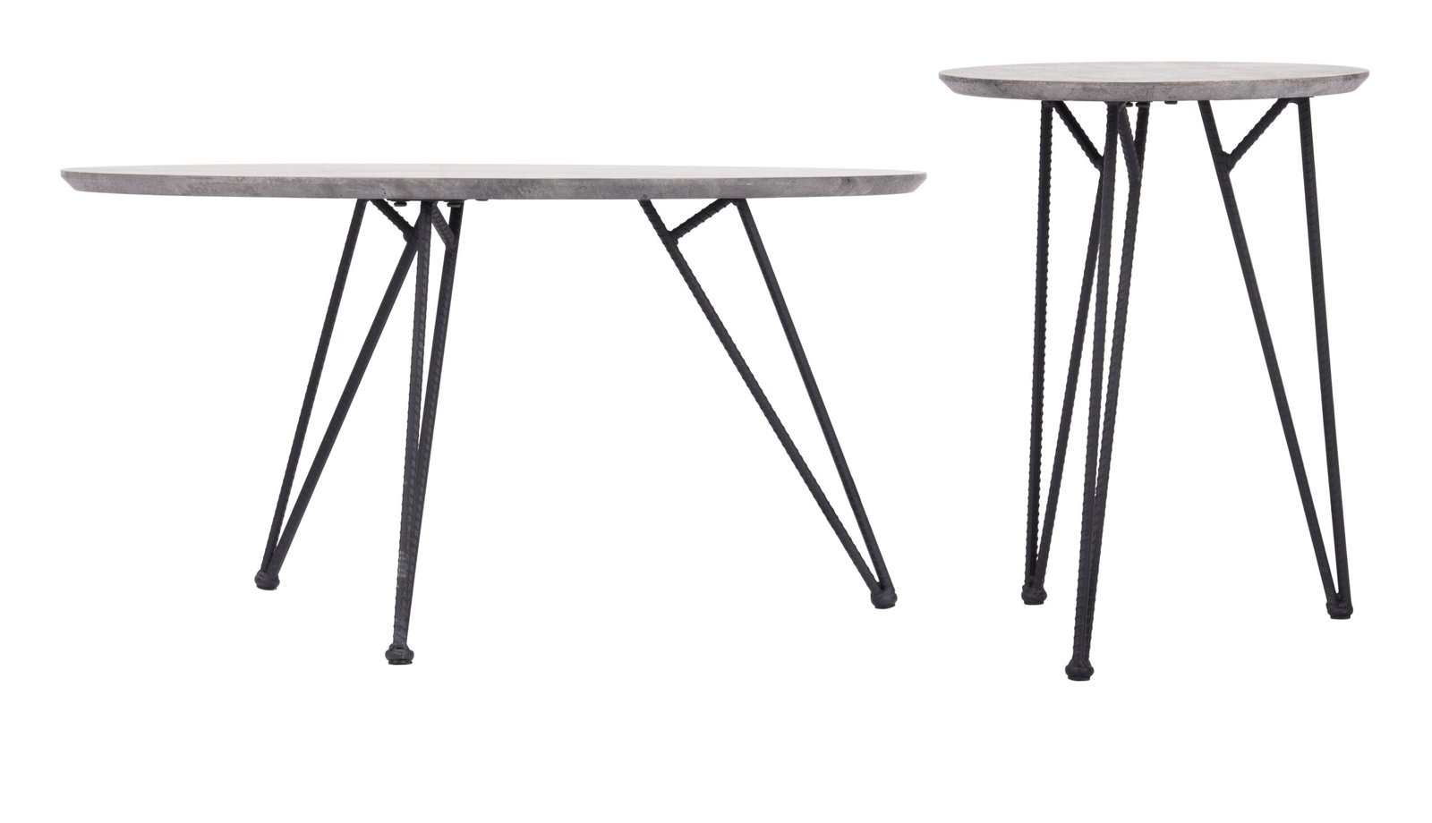Kerris Coffee Table Set (2-Piece) Gray & Black - Image 7