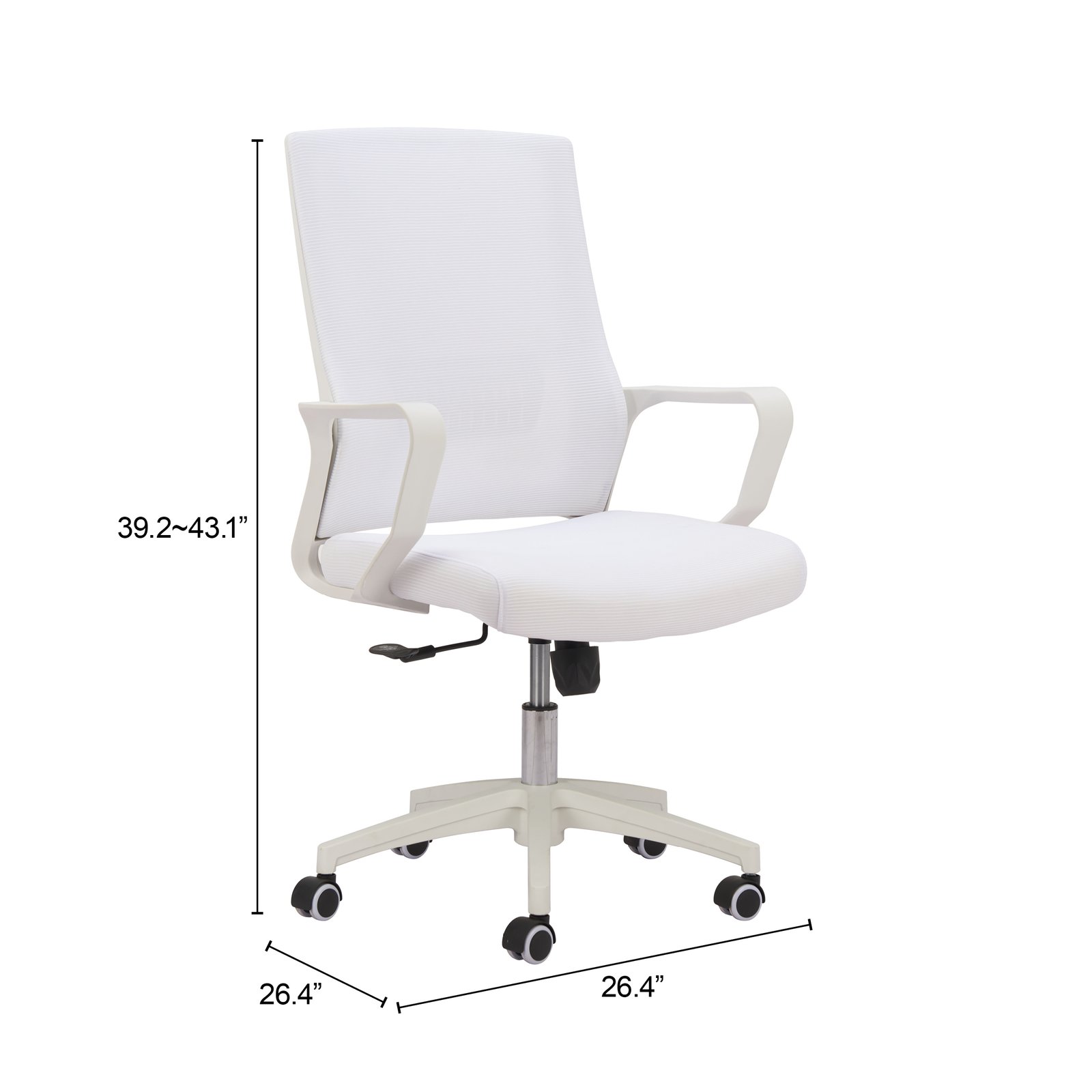 Jett Low Back Office Chair White - Image 8