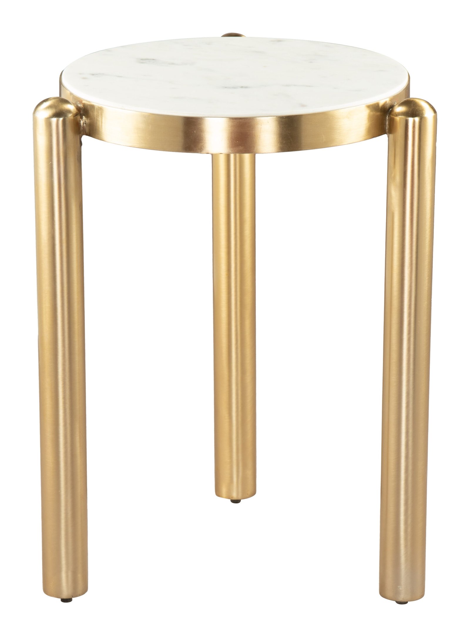Noan Side Table White & Gold