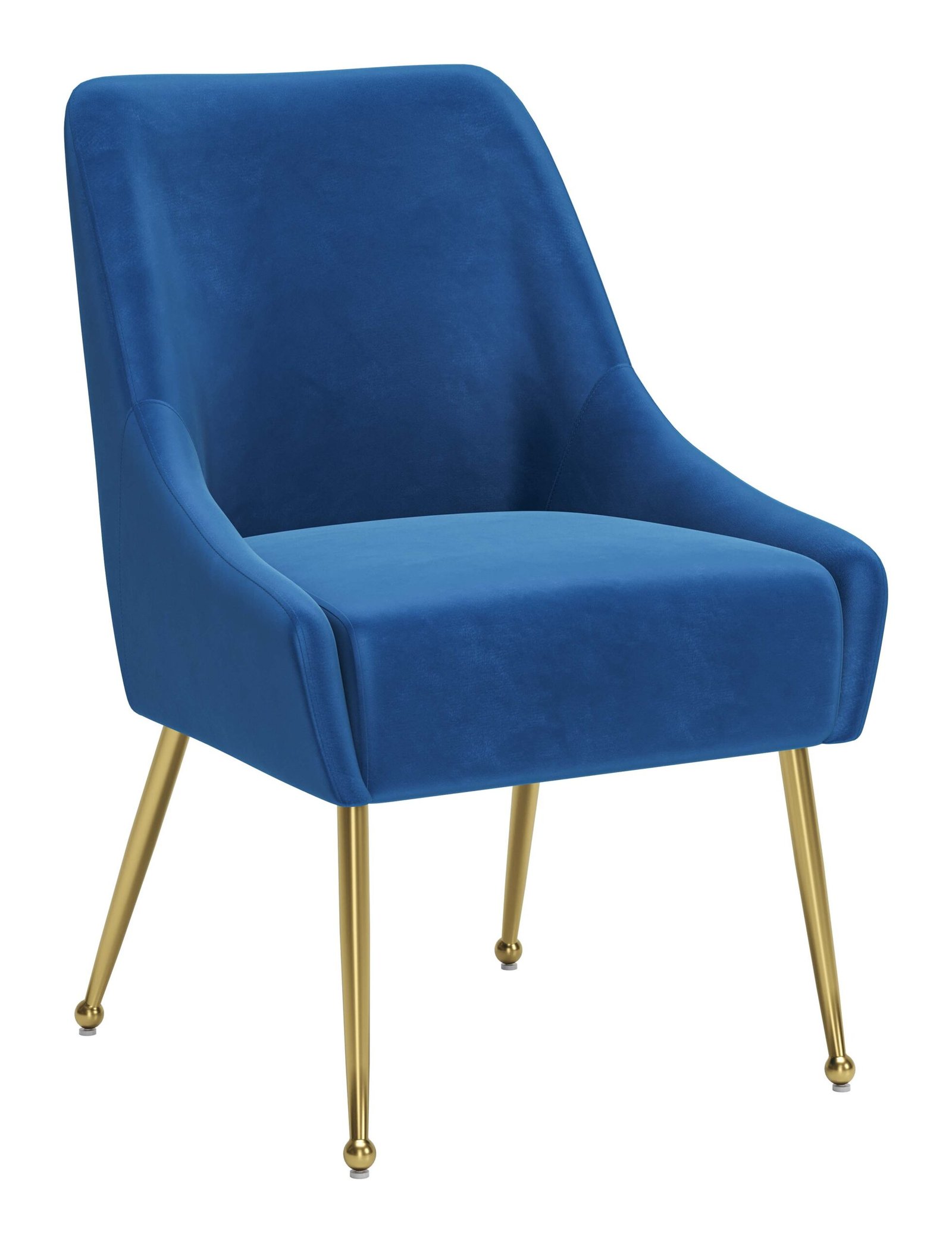 Maxine Dining Chair Navy Blue & Gold - Image 3