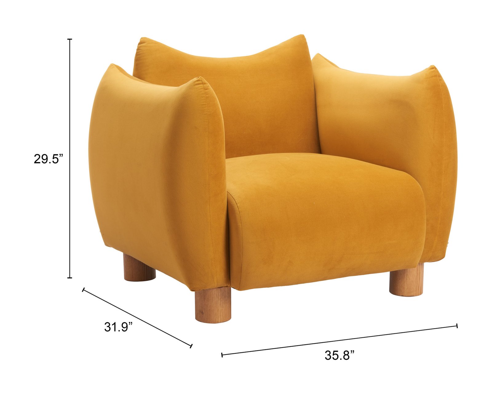 Meia Accent Chair Mustard - Image 8