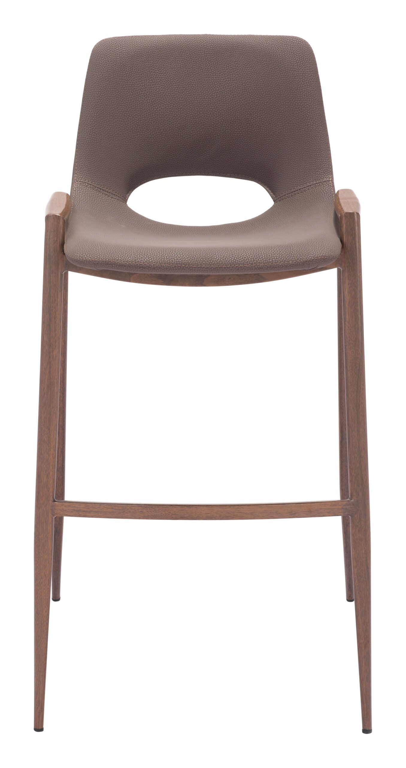 Desi Barstool (Set of 2) Brown & Walnut - Image 5
