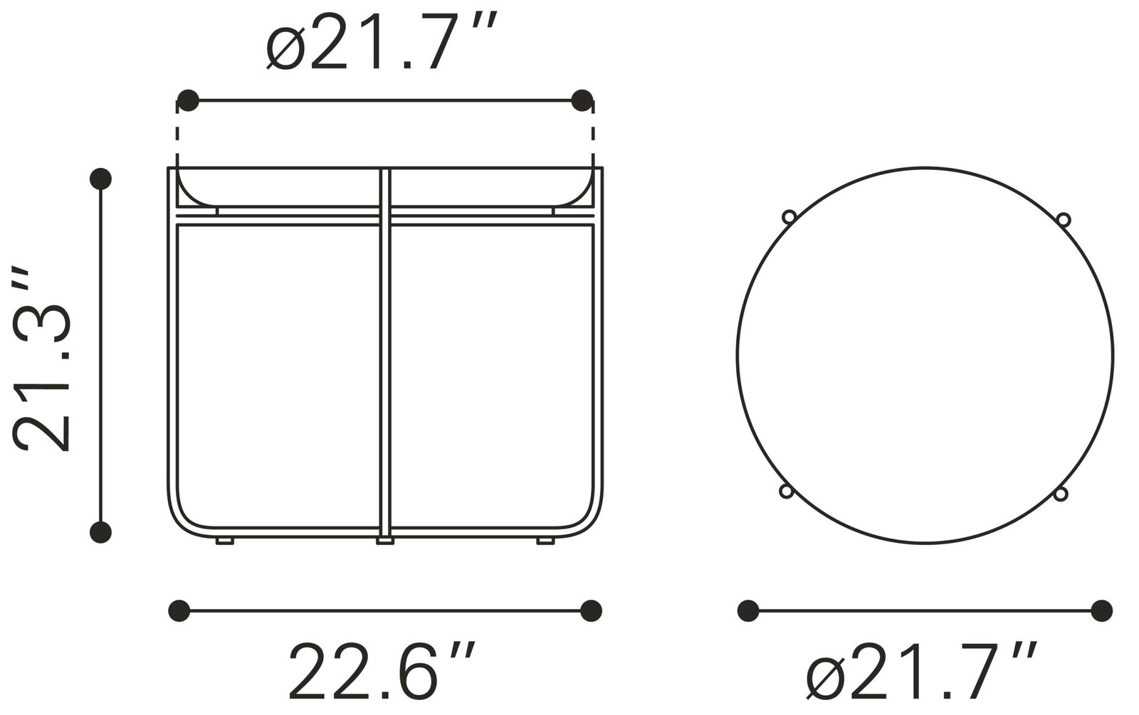 Bronson Side Table Bronze - Image 8