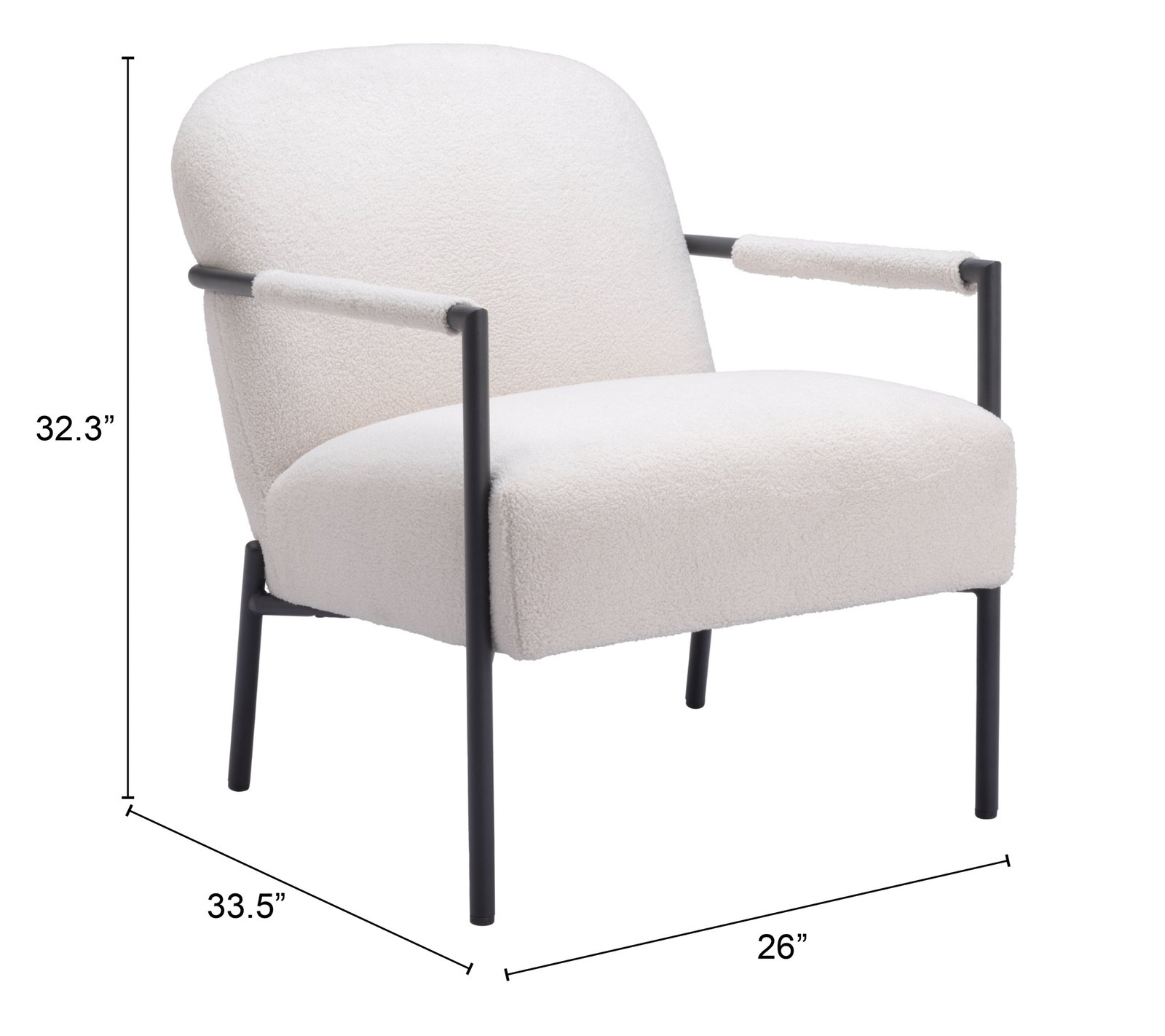 Chicago Accent Chair Ivory - Image 11