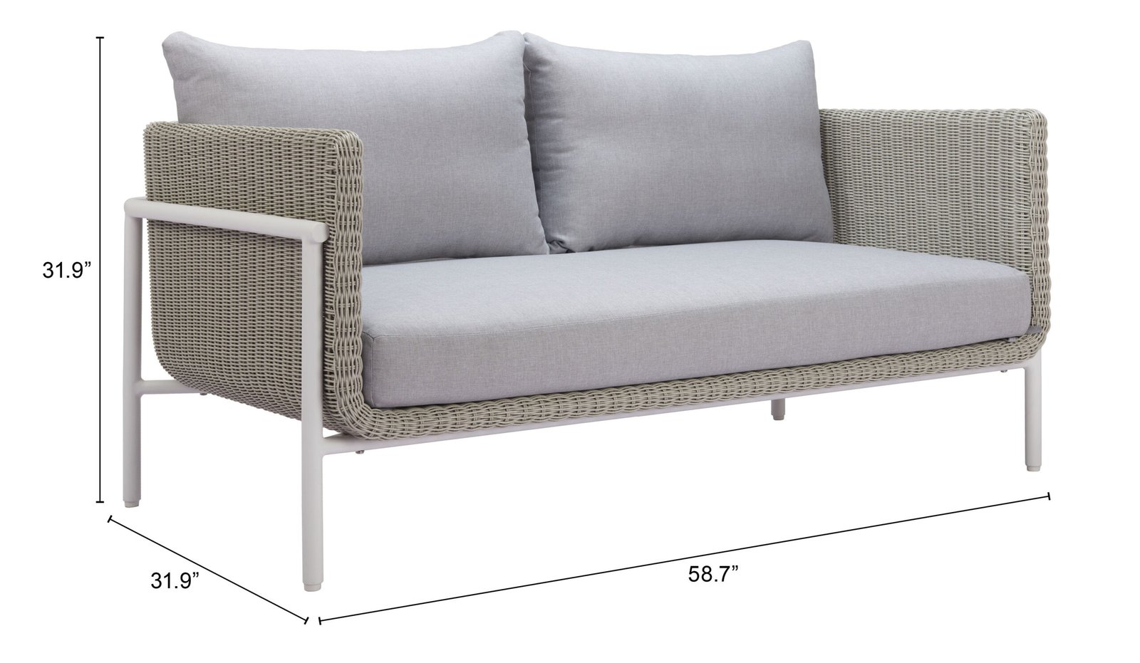Frais Loveseat Gray - Image 11