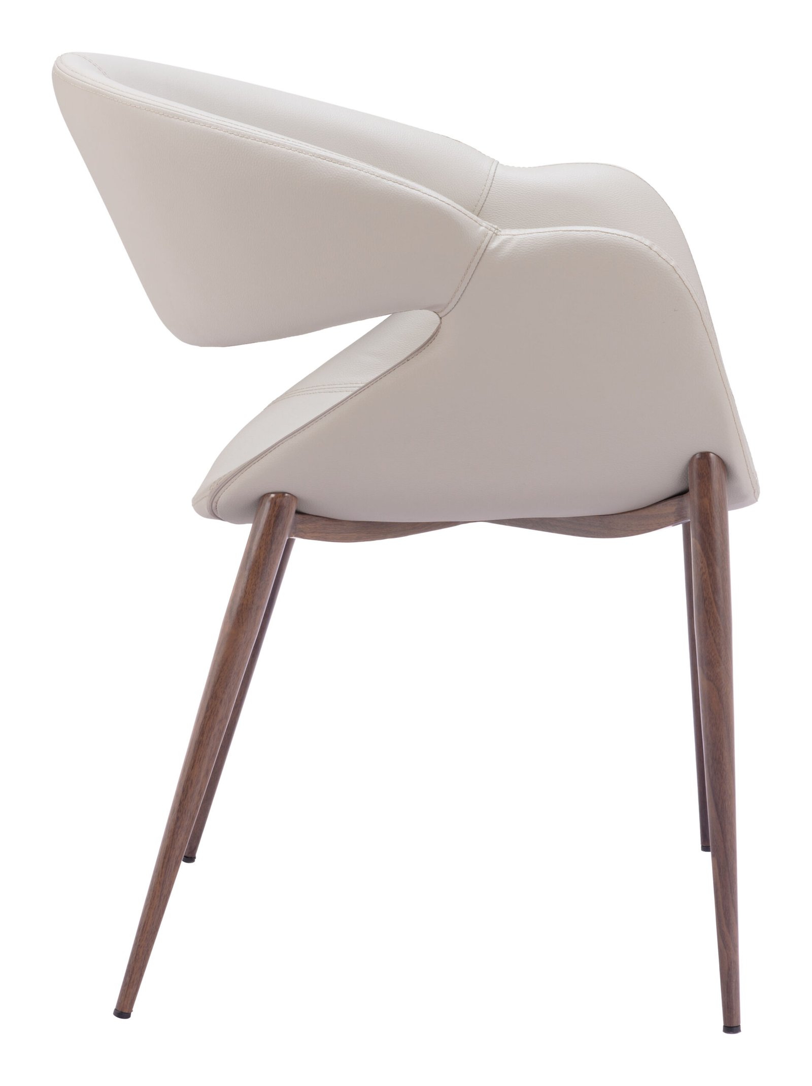 Limay Dining Chair (Set of 2) Beige & Walnut - Image 4
