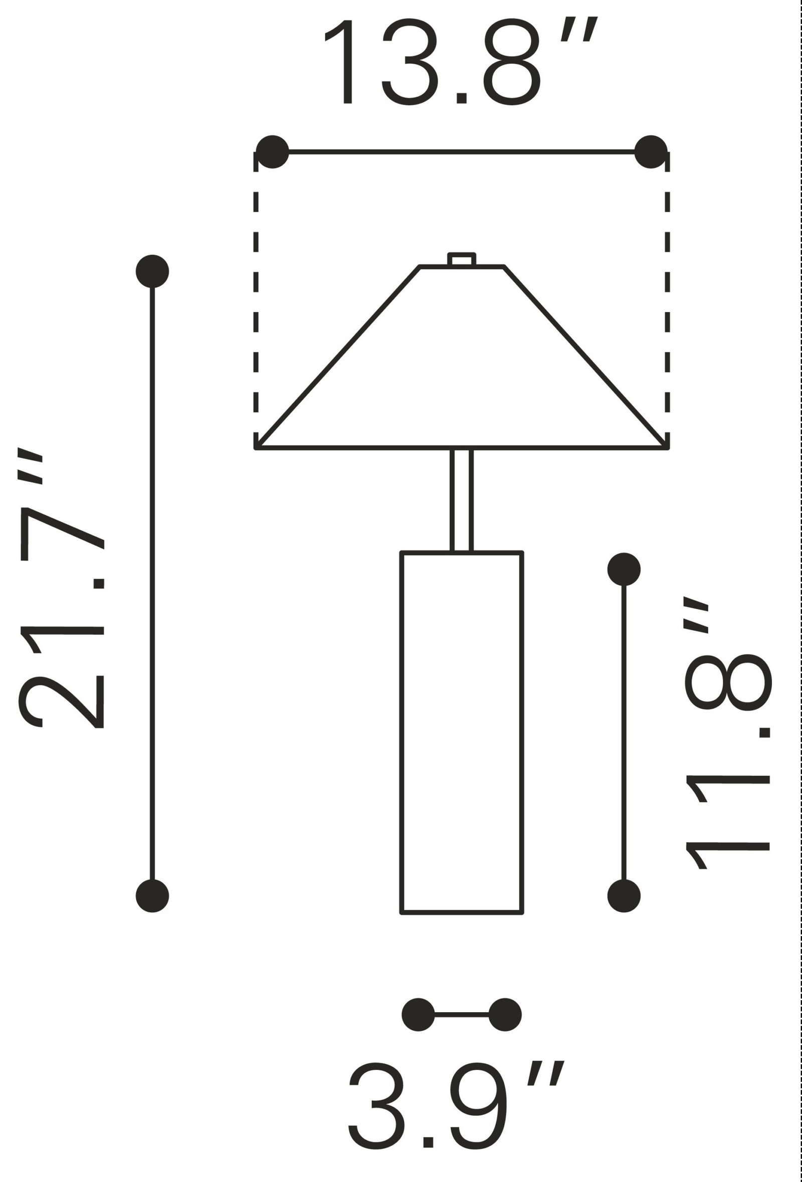 Ciara Table Lamp Beige & White - Image 7