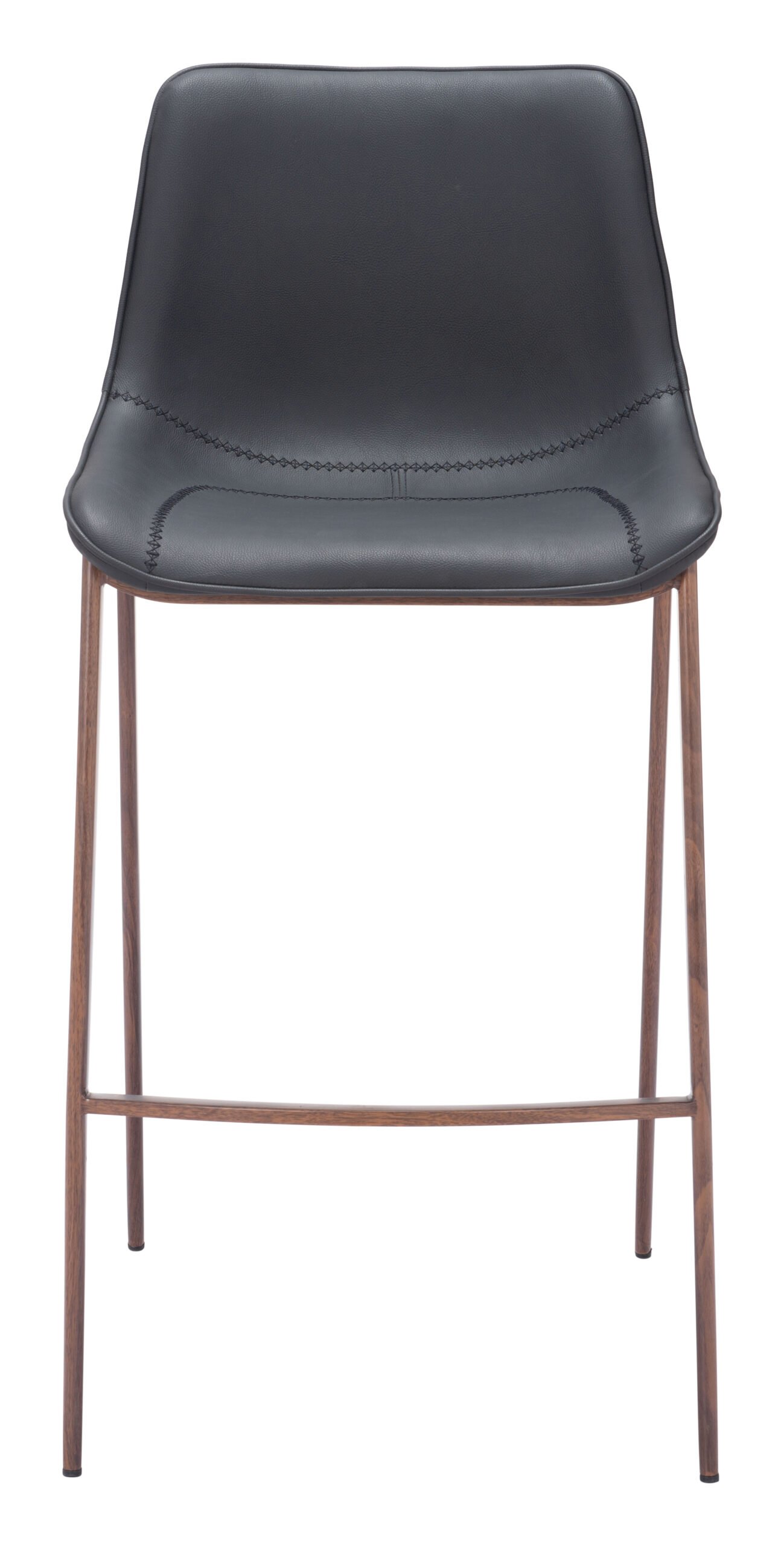 Magnus Barstool (Set of 2) Black & Walnut - Image 4