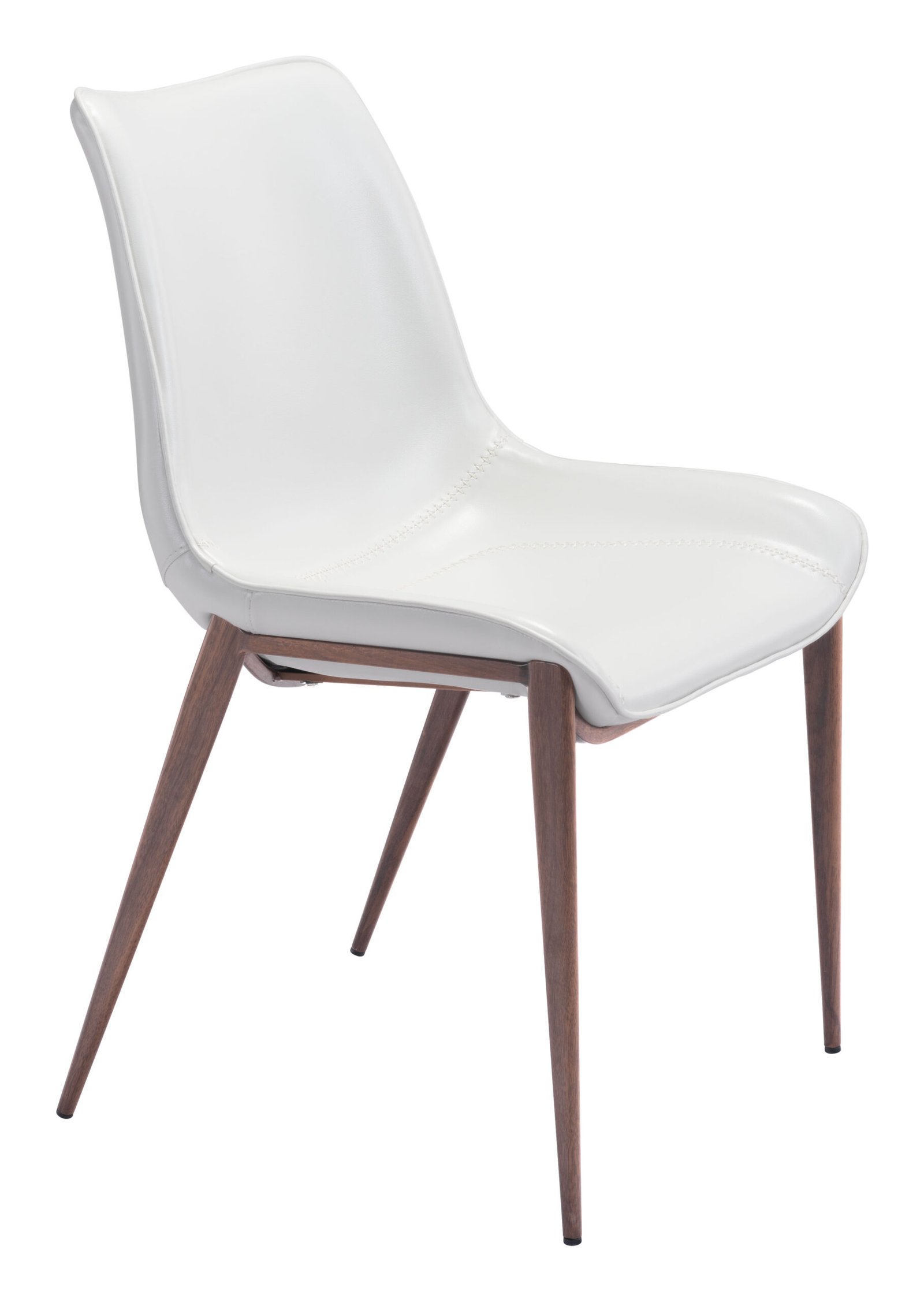 Magnus Dining Chair (Set of 2) White & Walnut - Image 4