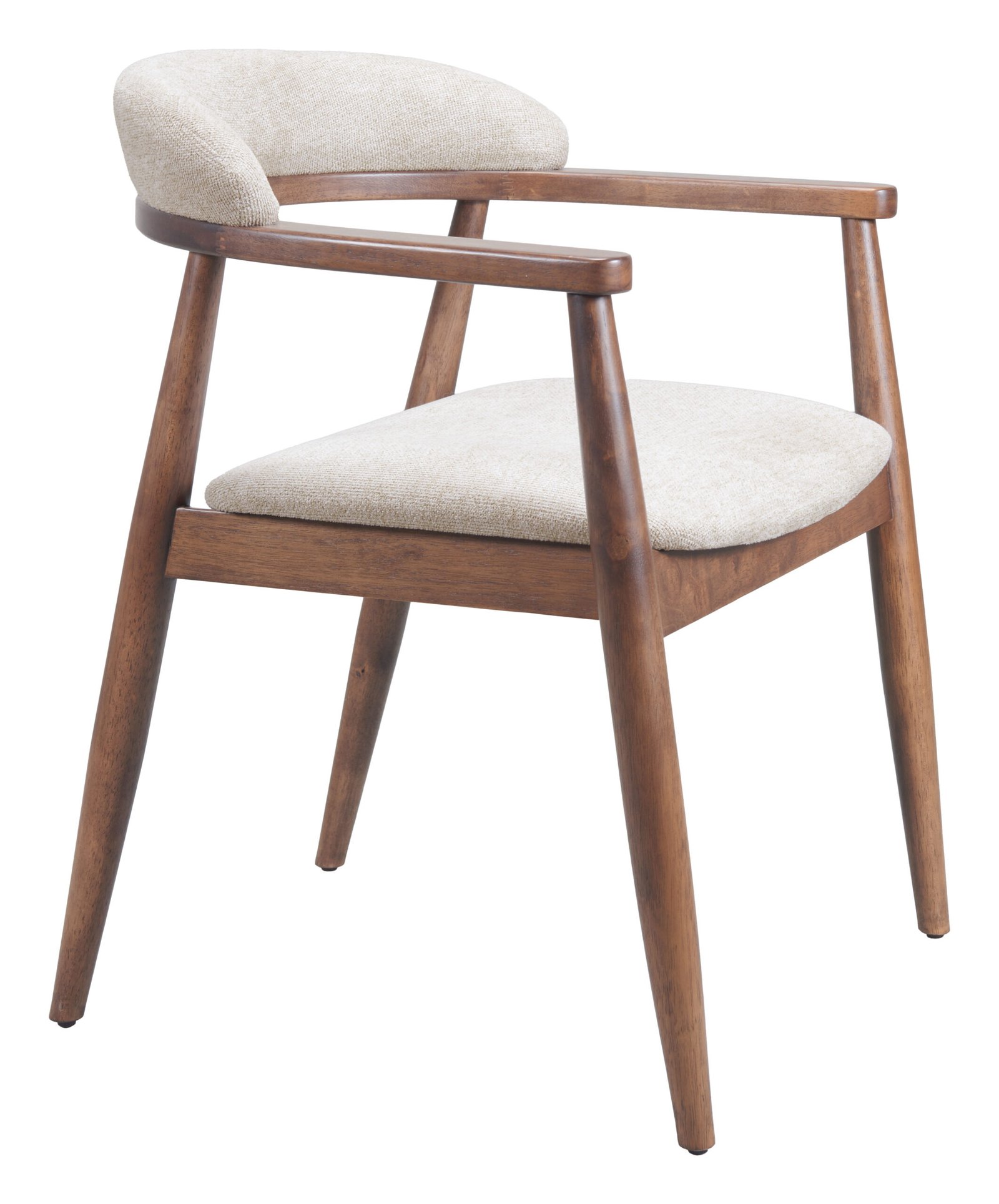 Goka Dining Chair Beige & Walnut - Image 6