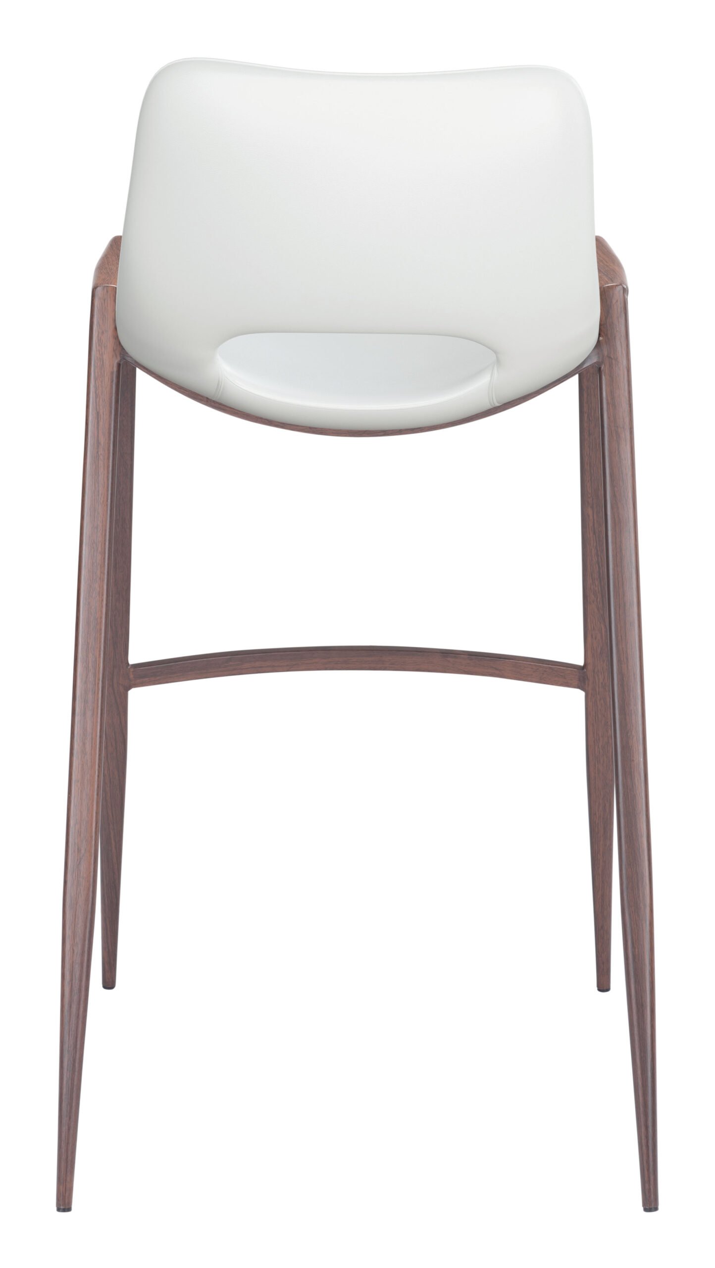 Desi Barstool (Set of 2) White & Walnut - Image 6