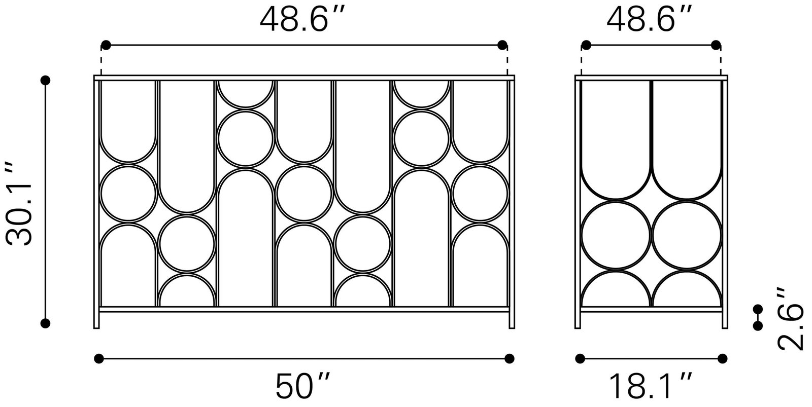 Convale Console Table Bronze - Image 7
