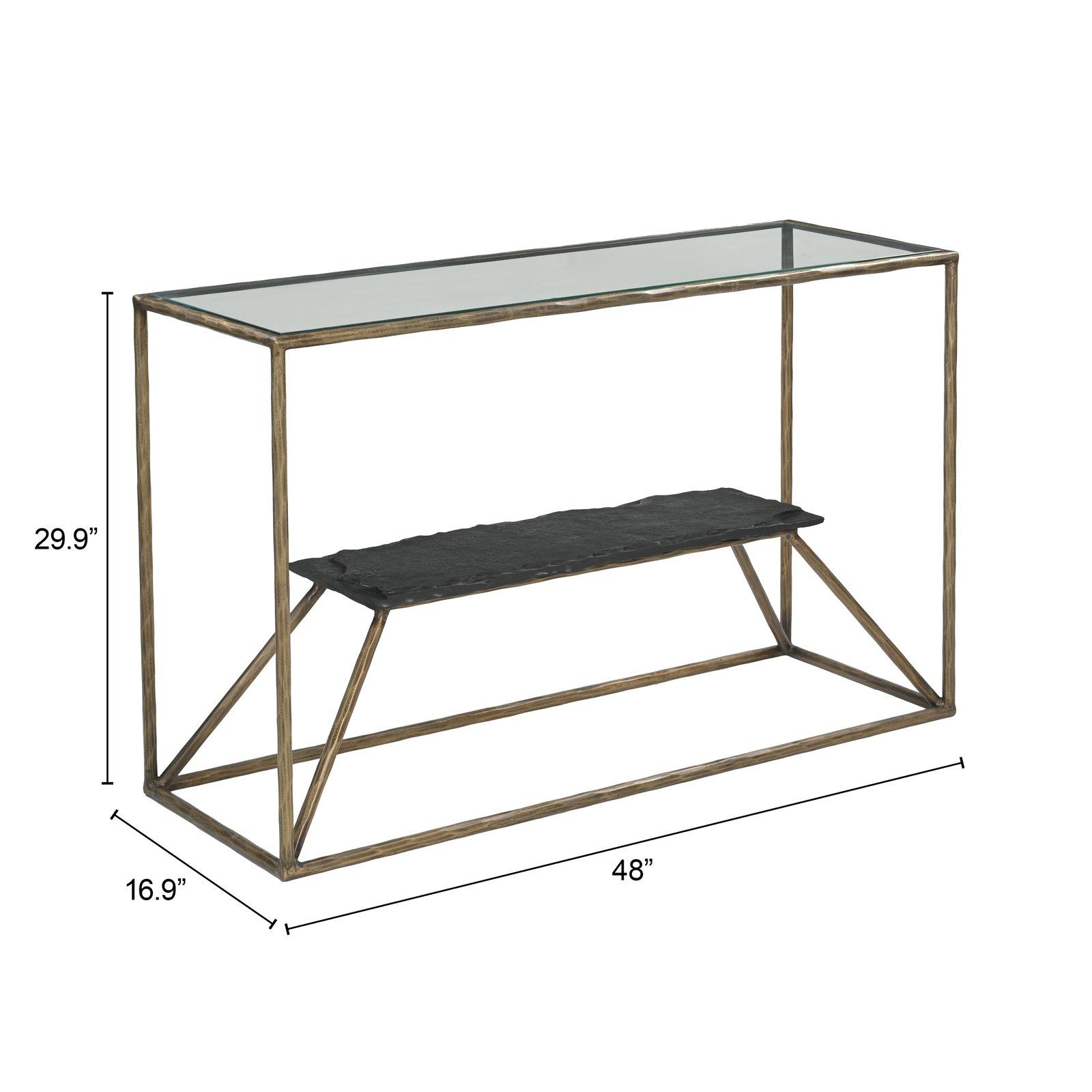 Ranol Console Table Brass - Image 7