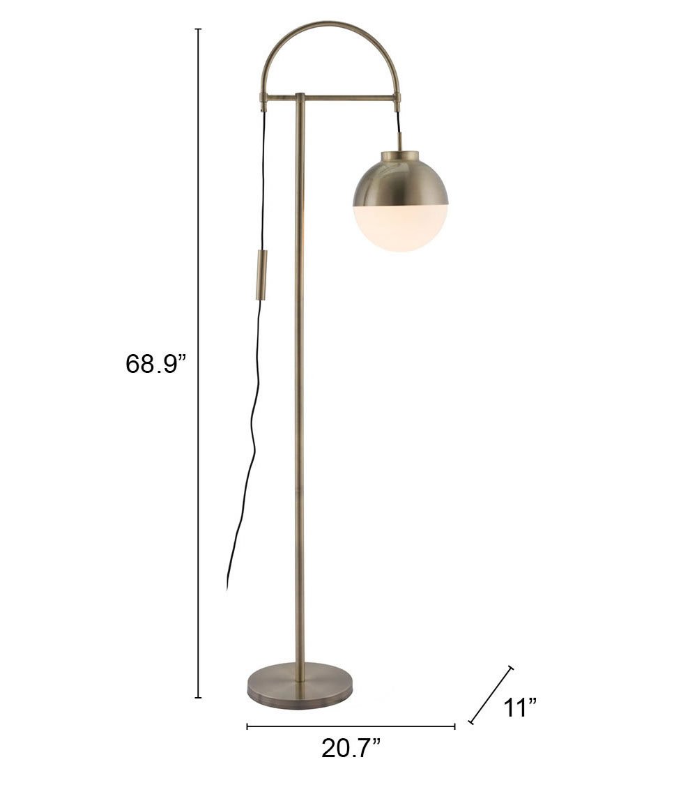 Waterloo Floor Lamp White & Bronze - Image 8
