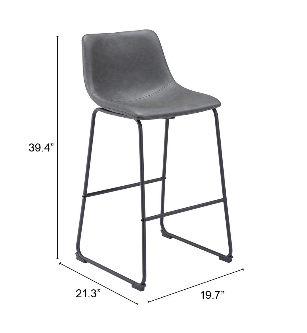 Smart Barstool (Set of 2) Charcoal - Image 12