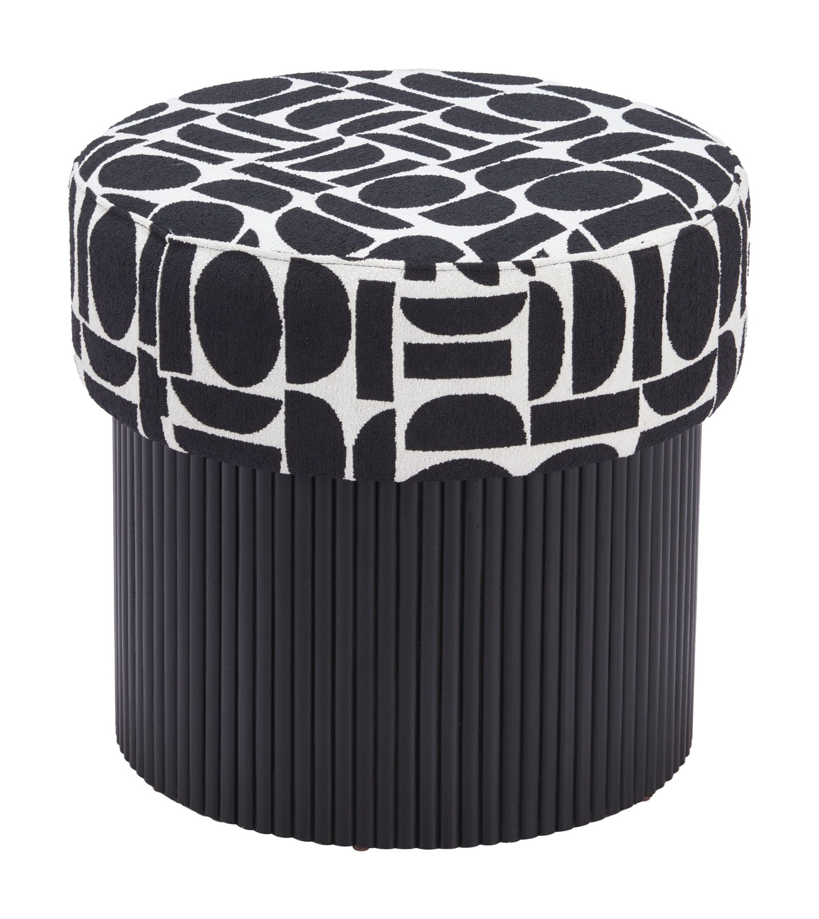 Boto Storage Ottoman Black & White - Image 7
