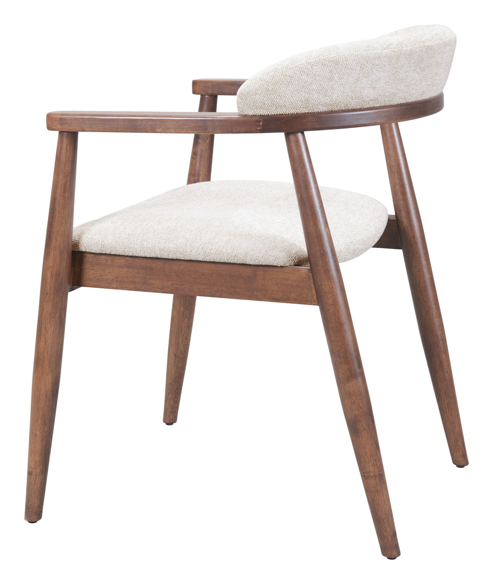 Goka Dining Chair Beige & Walnut - Image 5