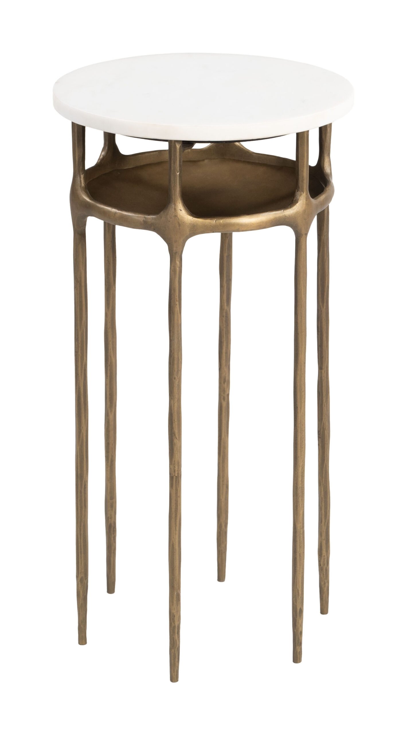 Bild Side Table White & Brass