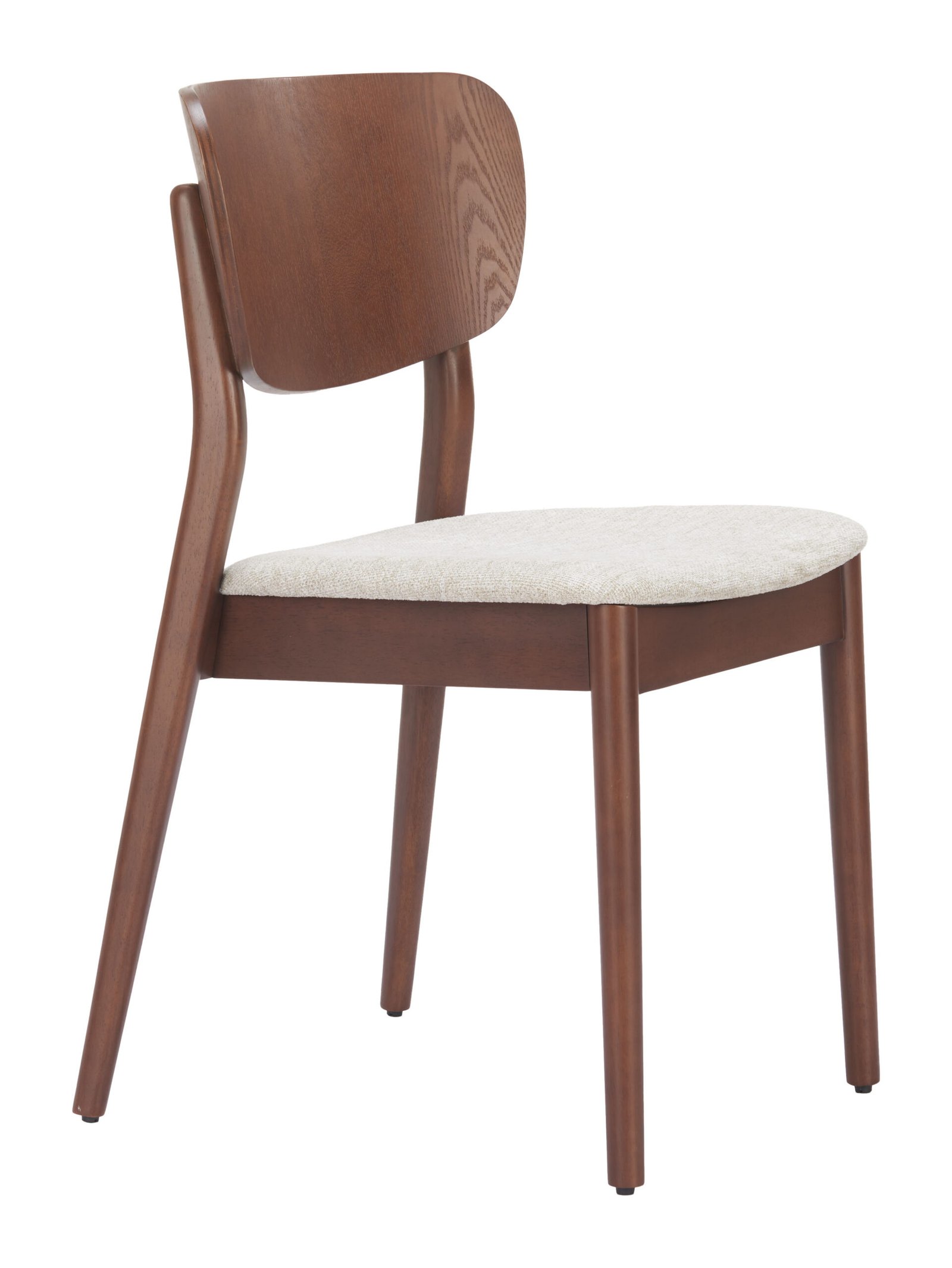 Kellua Dining Chair (Set of 2) Beige & Walnut
