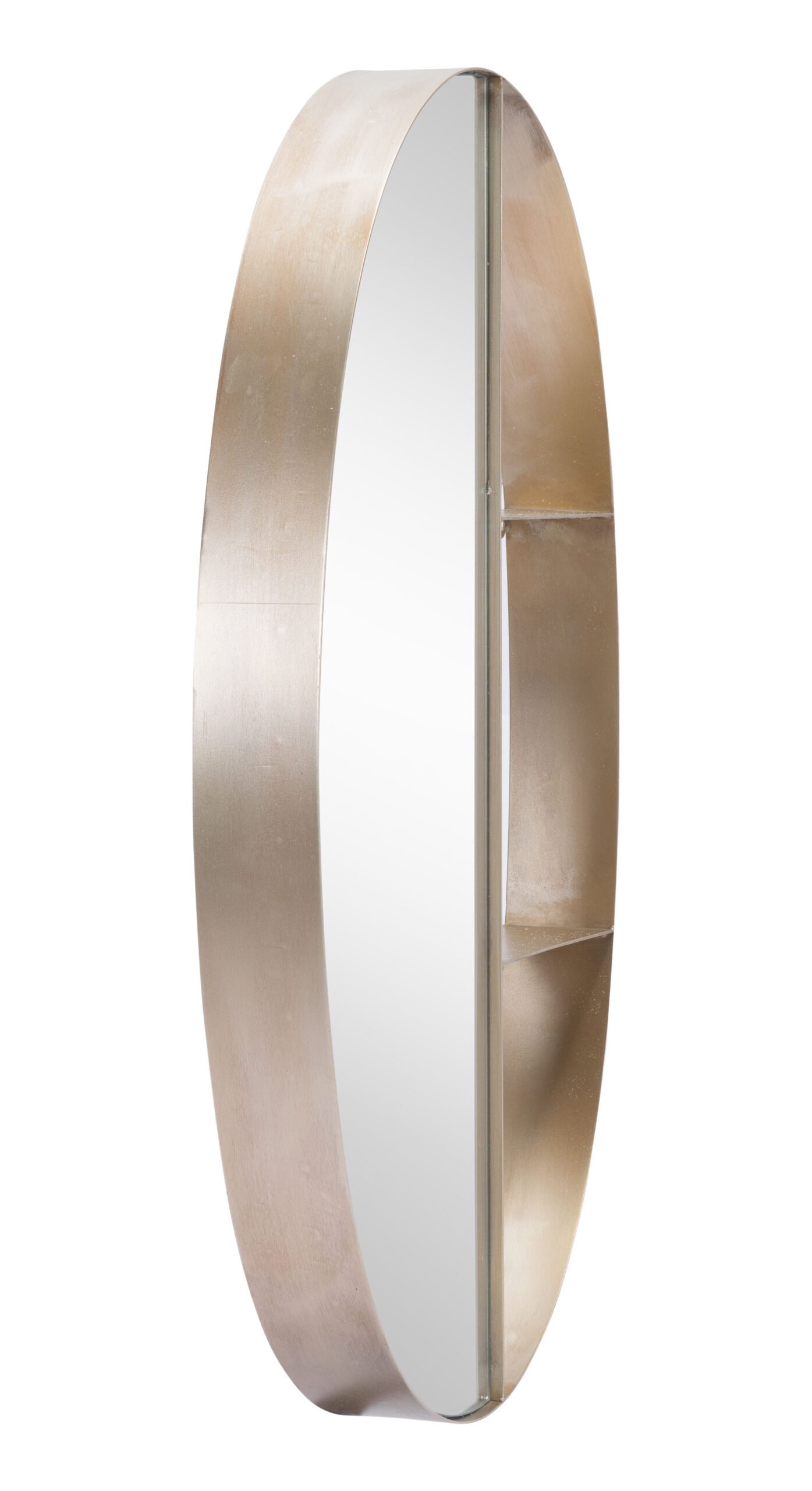 Latitude Oval Shelf Mirror Antique Bronze - Image 4