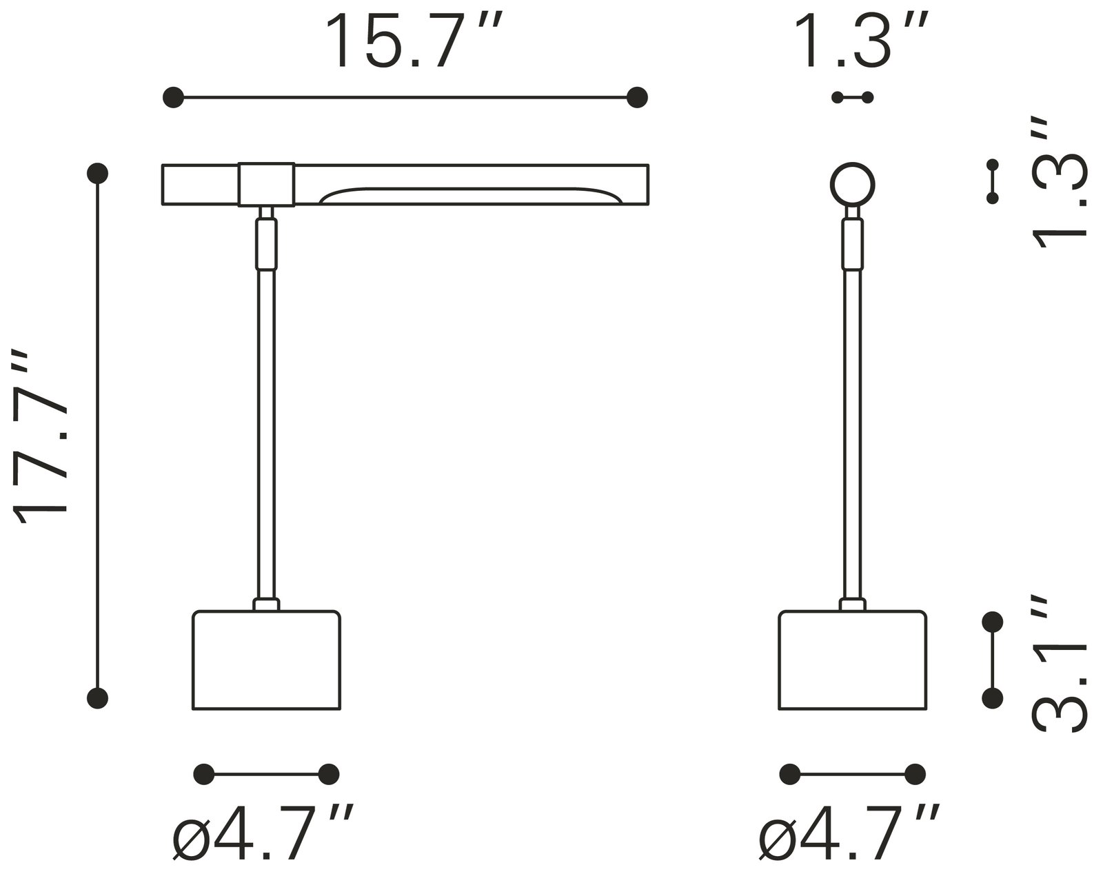 Kippy Table Lamp Brown & Brass - Image 9