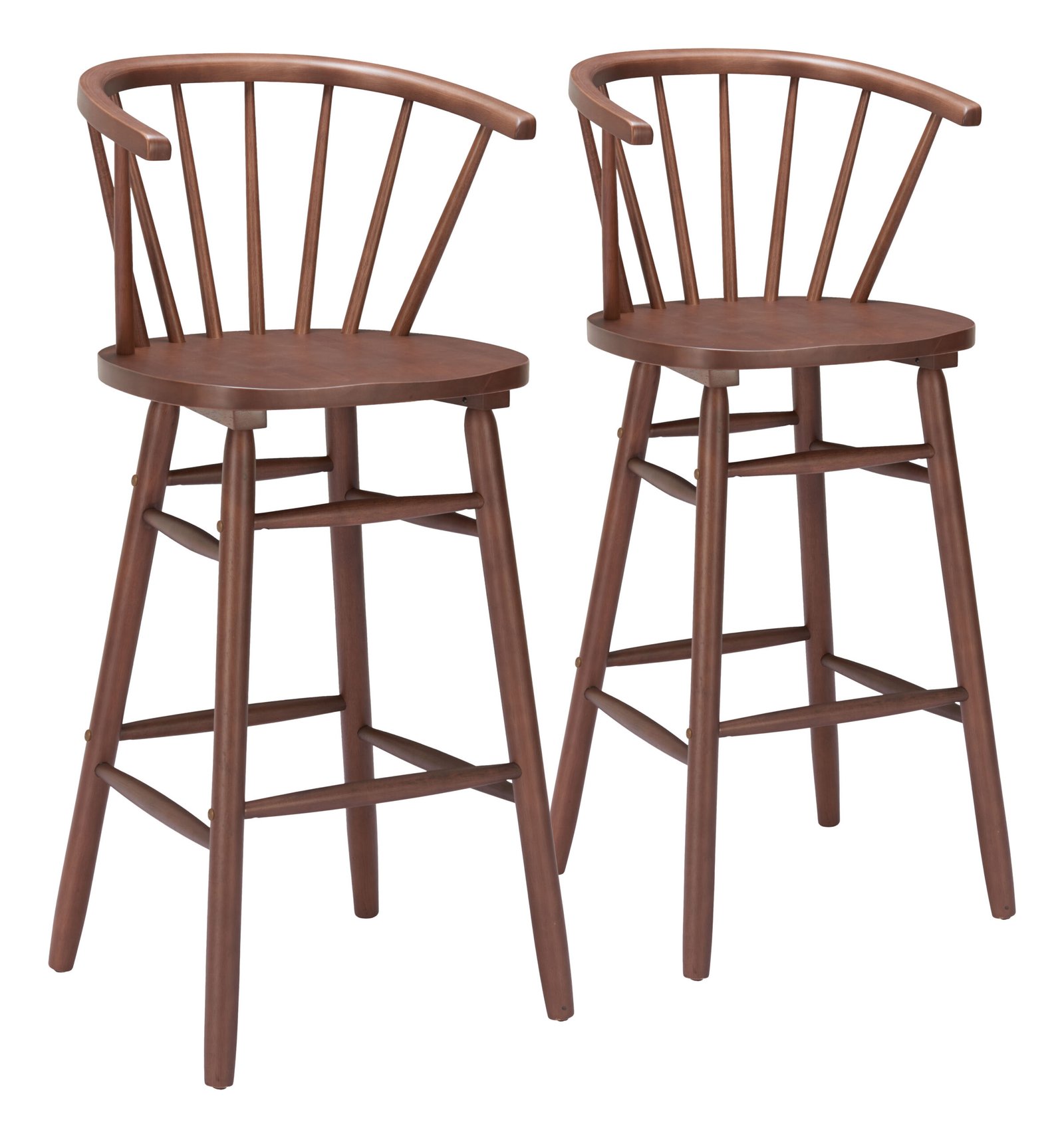 Stenger Barstool (Set of 2) Walnut - Image 9