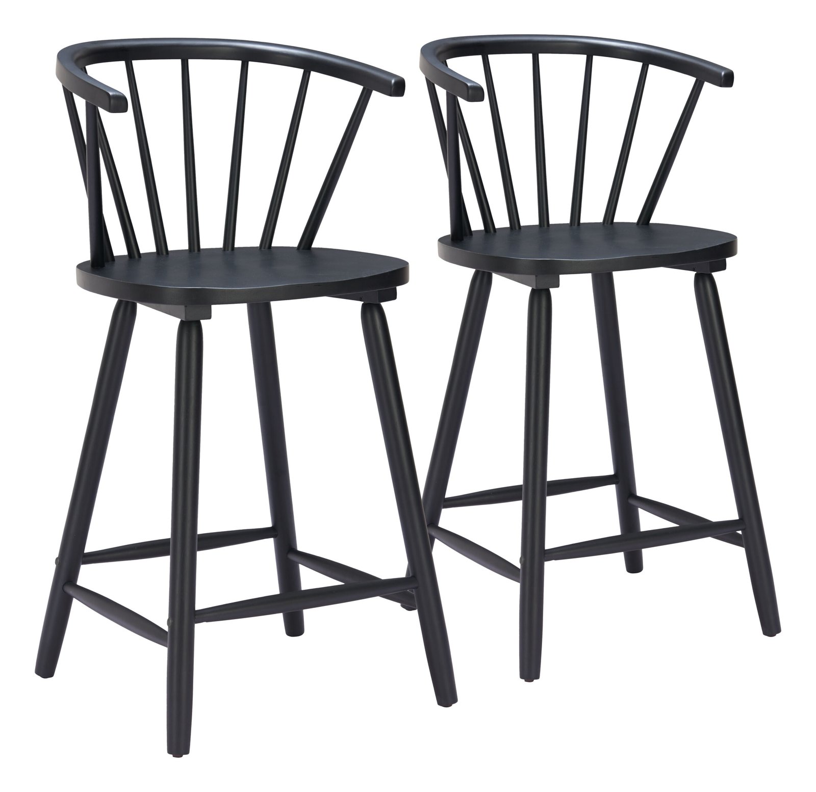 Stenger Counter Stool (Set of 2) Black - Image 9