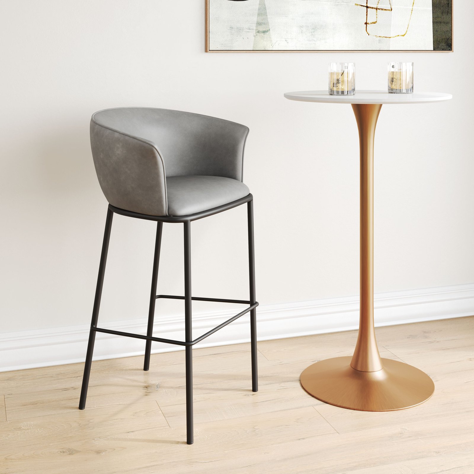 Garston Barstool Gray