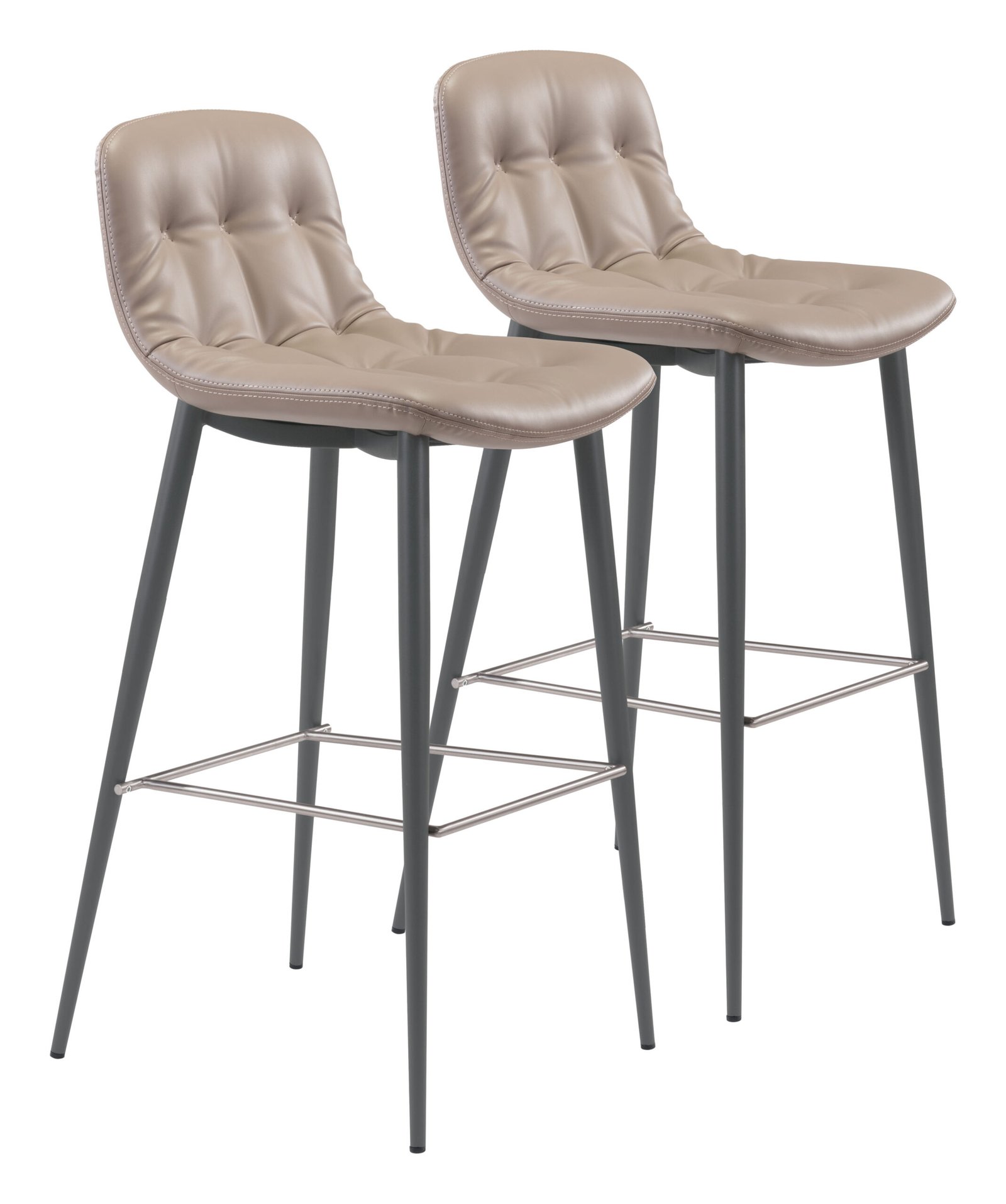 Tangiers Barstool (Set of 2) Taupe - Image 8